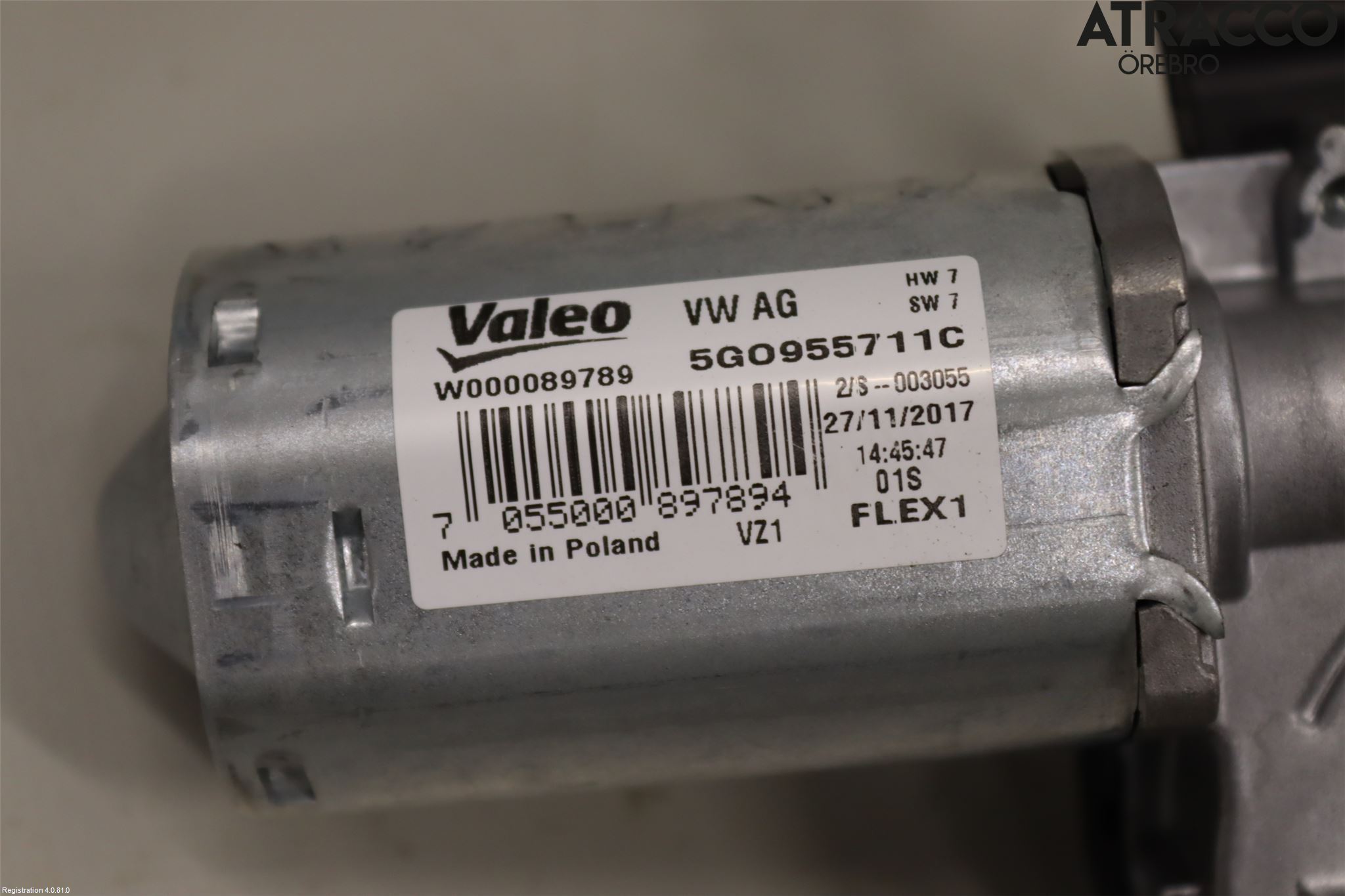 Volkswagen VW GOLF / E-GOLF VII 13-20 Torkarmotor Baklucka