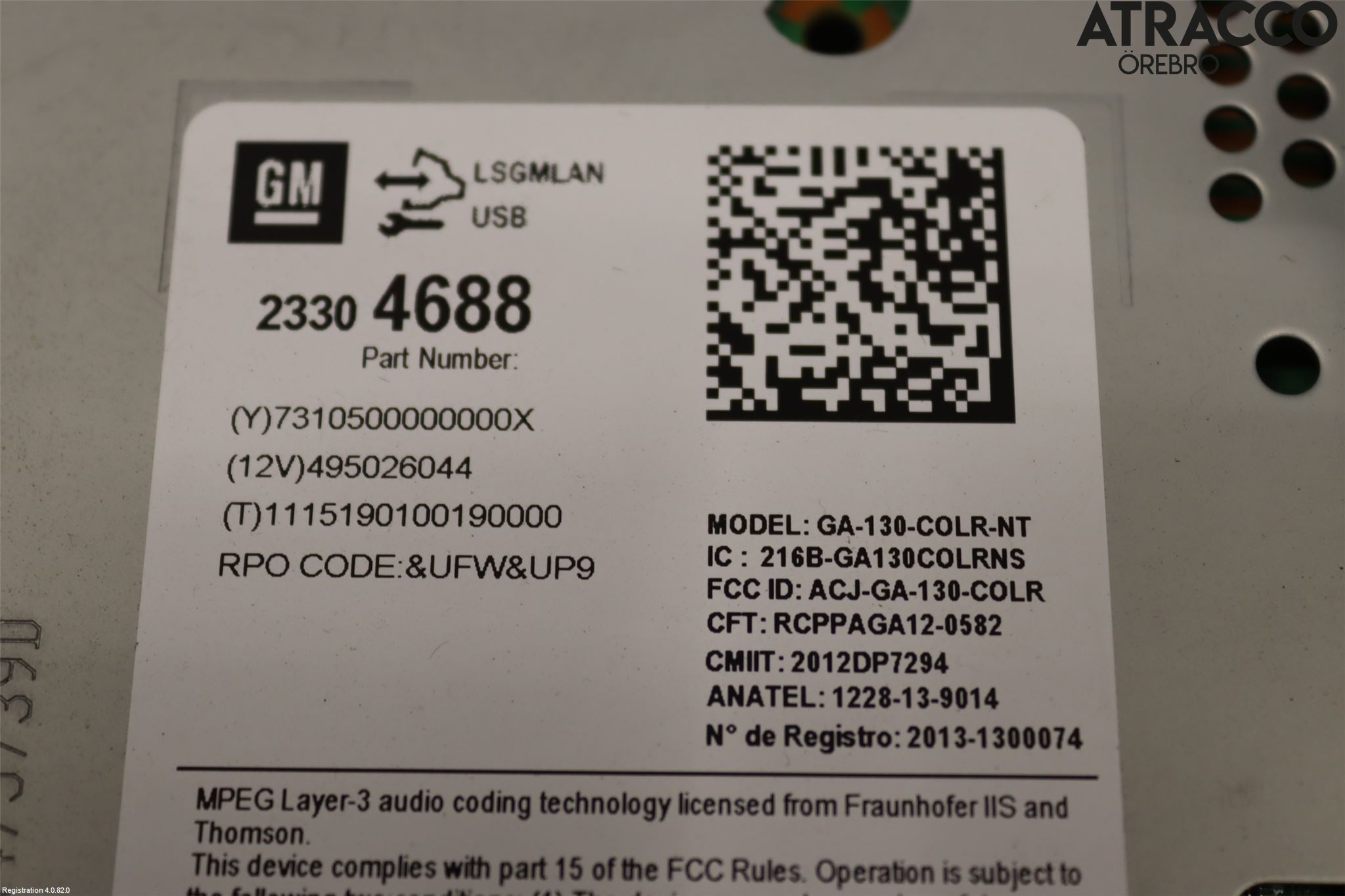Opel MERIVA B 10-17 Cd Radio - Multimediapanel
