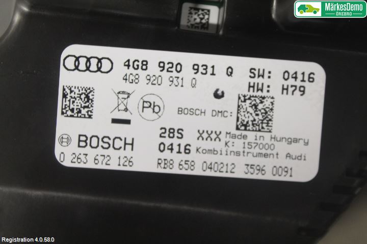 Audi A7/S7 4G 11-17 Instrument Komb