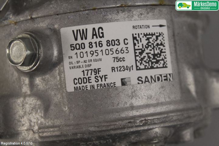 Volkswagen VW TOURAN 16- Ac Kompressor