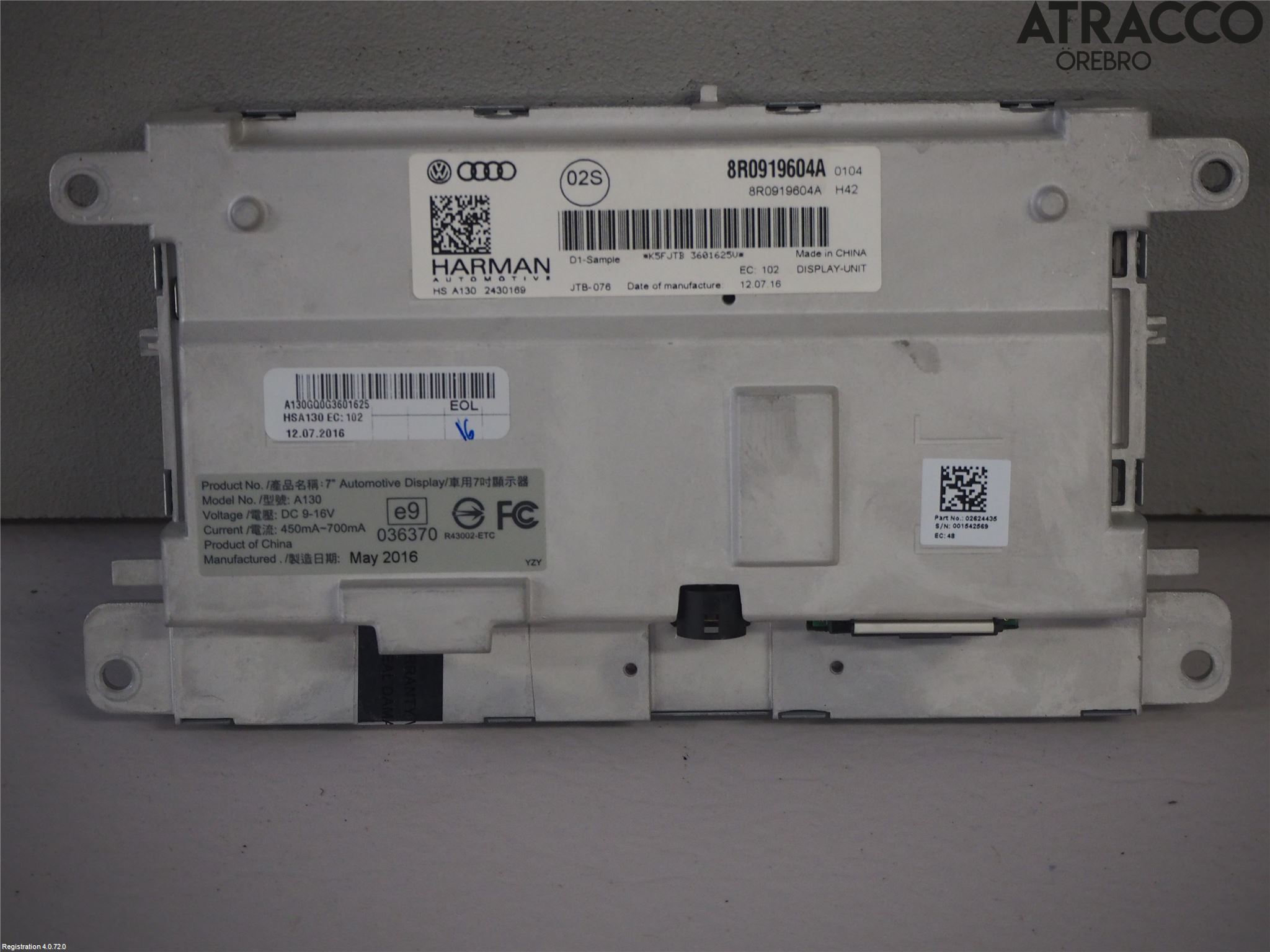 Audi Q5 09-16 Multifunktionsdisplay