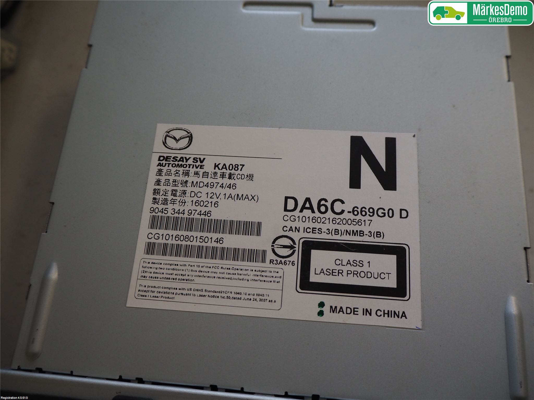 Mazda CX-3 Cd Radio - Multimediapanel