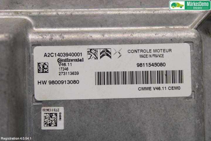 Peugeot 2008 13-20 Styrenhet Insprut Bensin