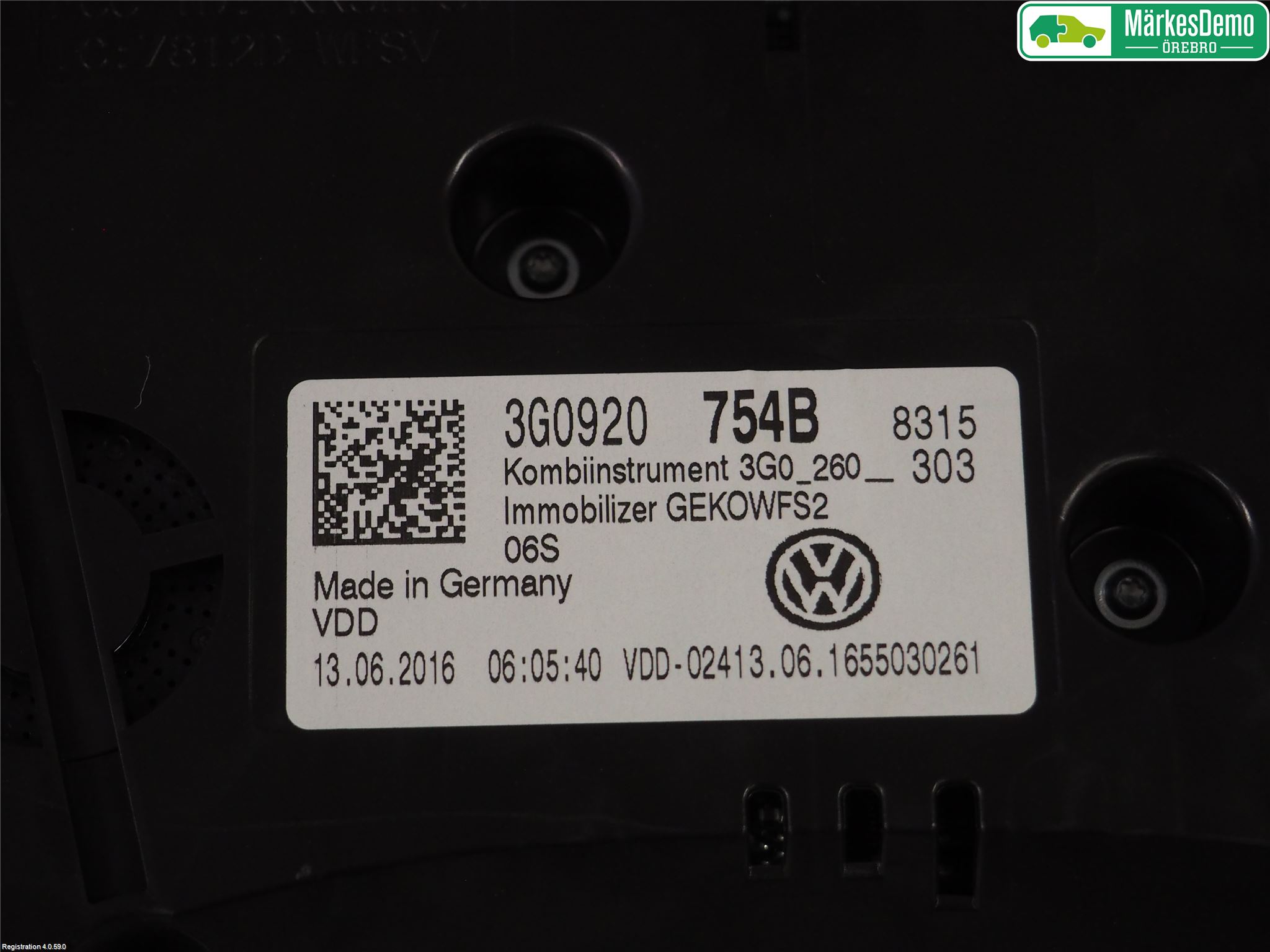 Volkswagen VW PASSAT 15-19 Instrument Komb