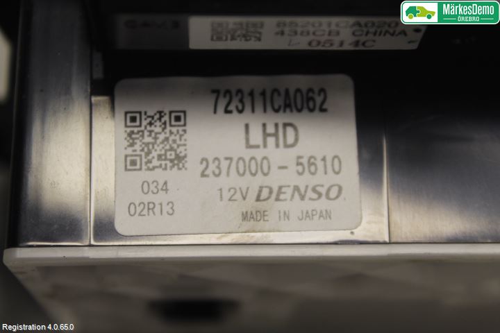 Subaru BRZ Ac Styrenhet Ac Manöveren