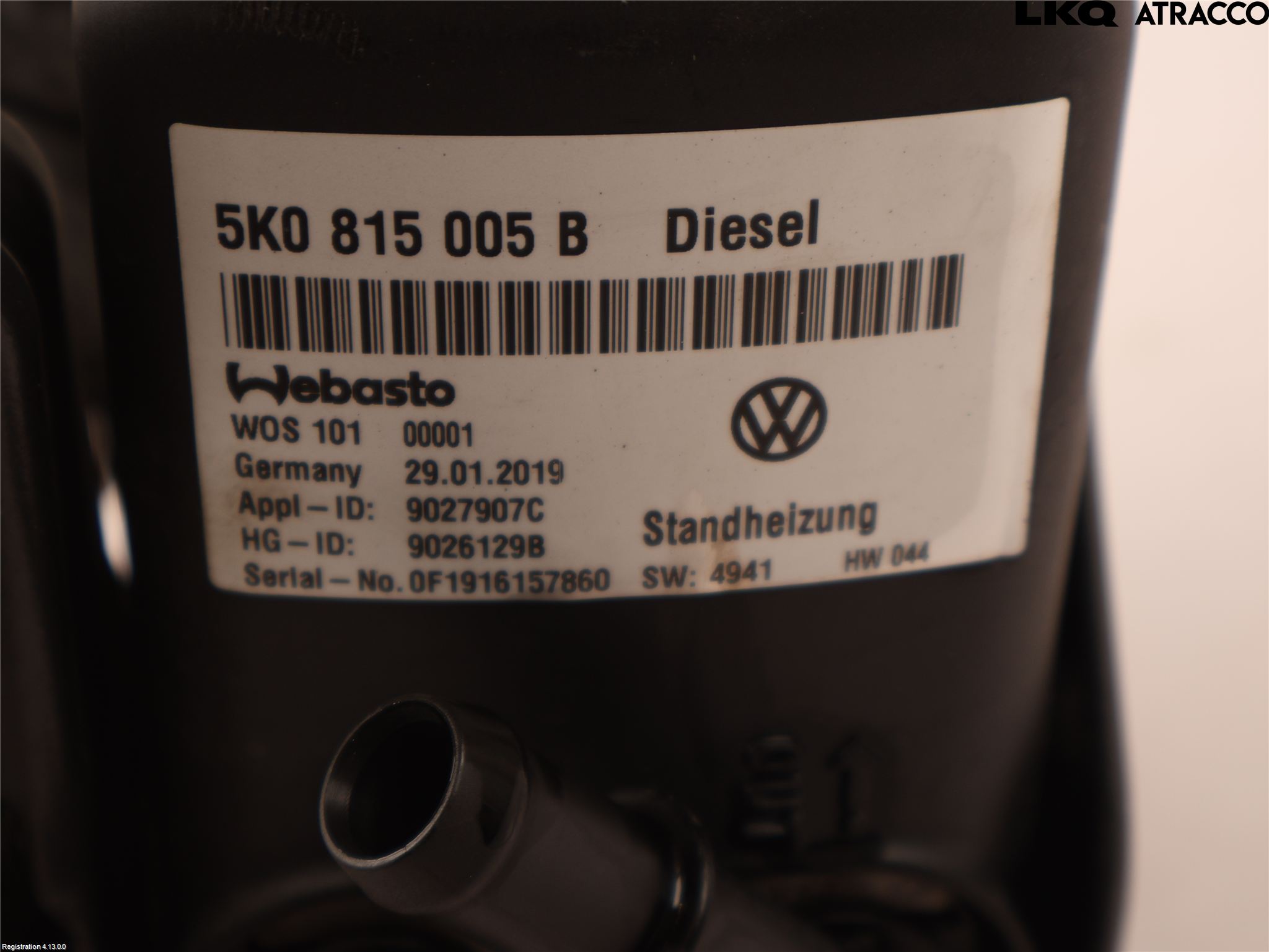 Volkswagen VW CADDY 16-20 Dieselvärmare