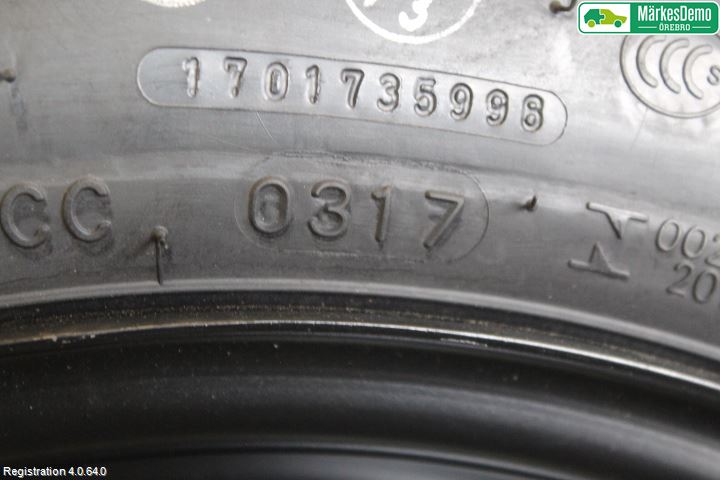 Kia VENGA 10-19 Hjul Reservhjul Minityp