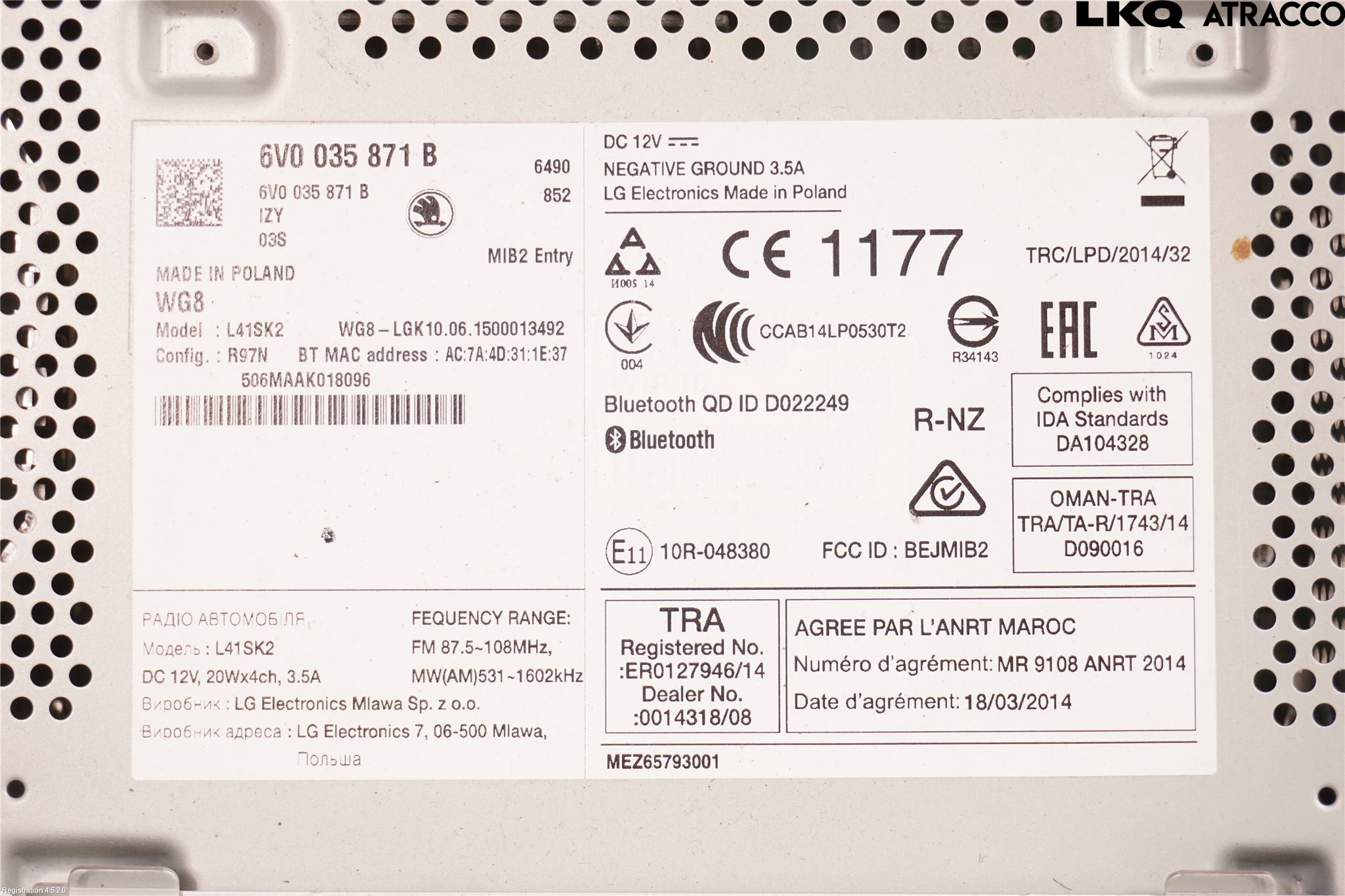 Skoda FABIA 15-21 Cd Radio - Multimediapanel