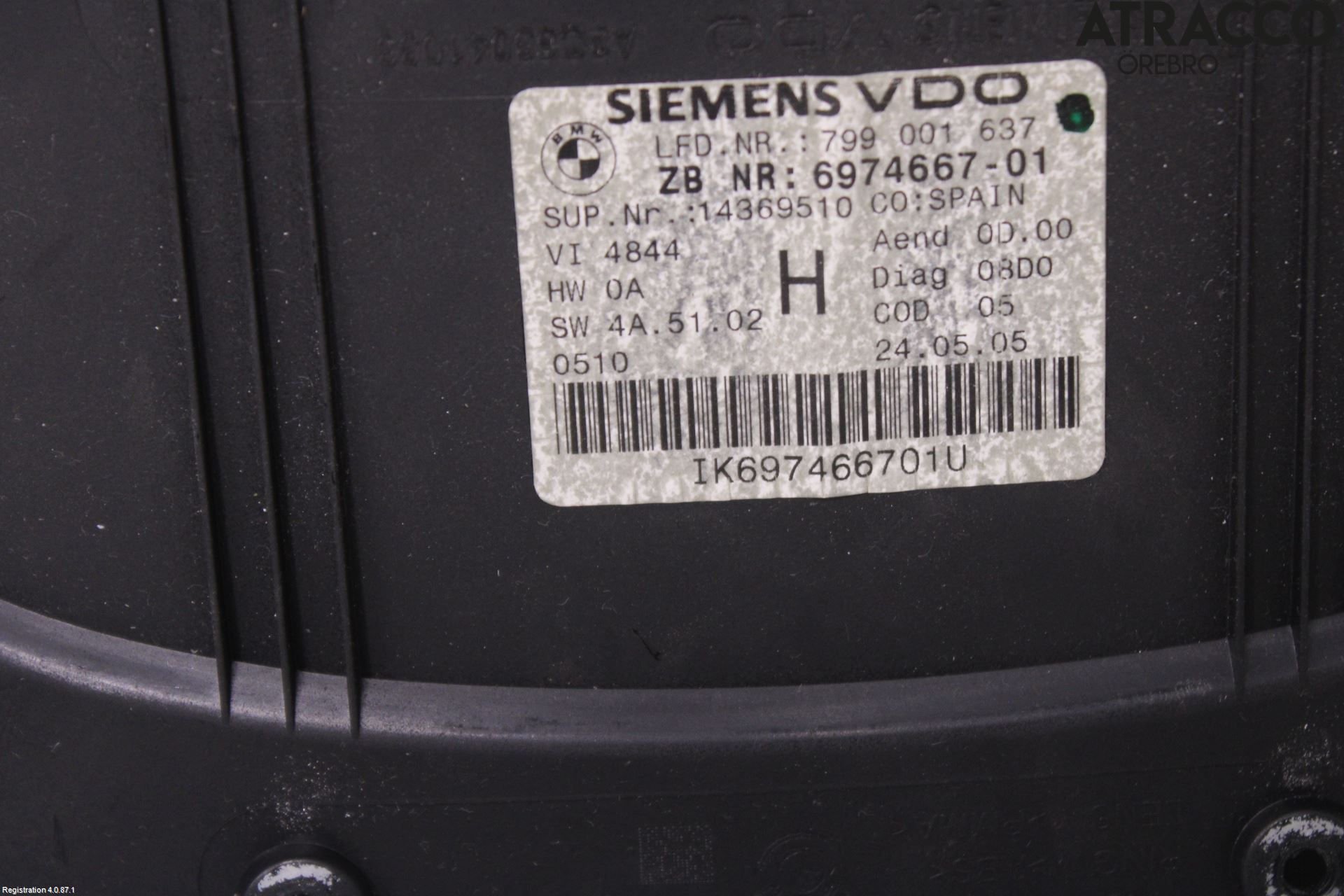 BMW 3 E90/91 SED/TOU 05-12 Instrument Komb