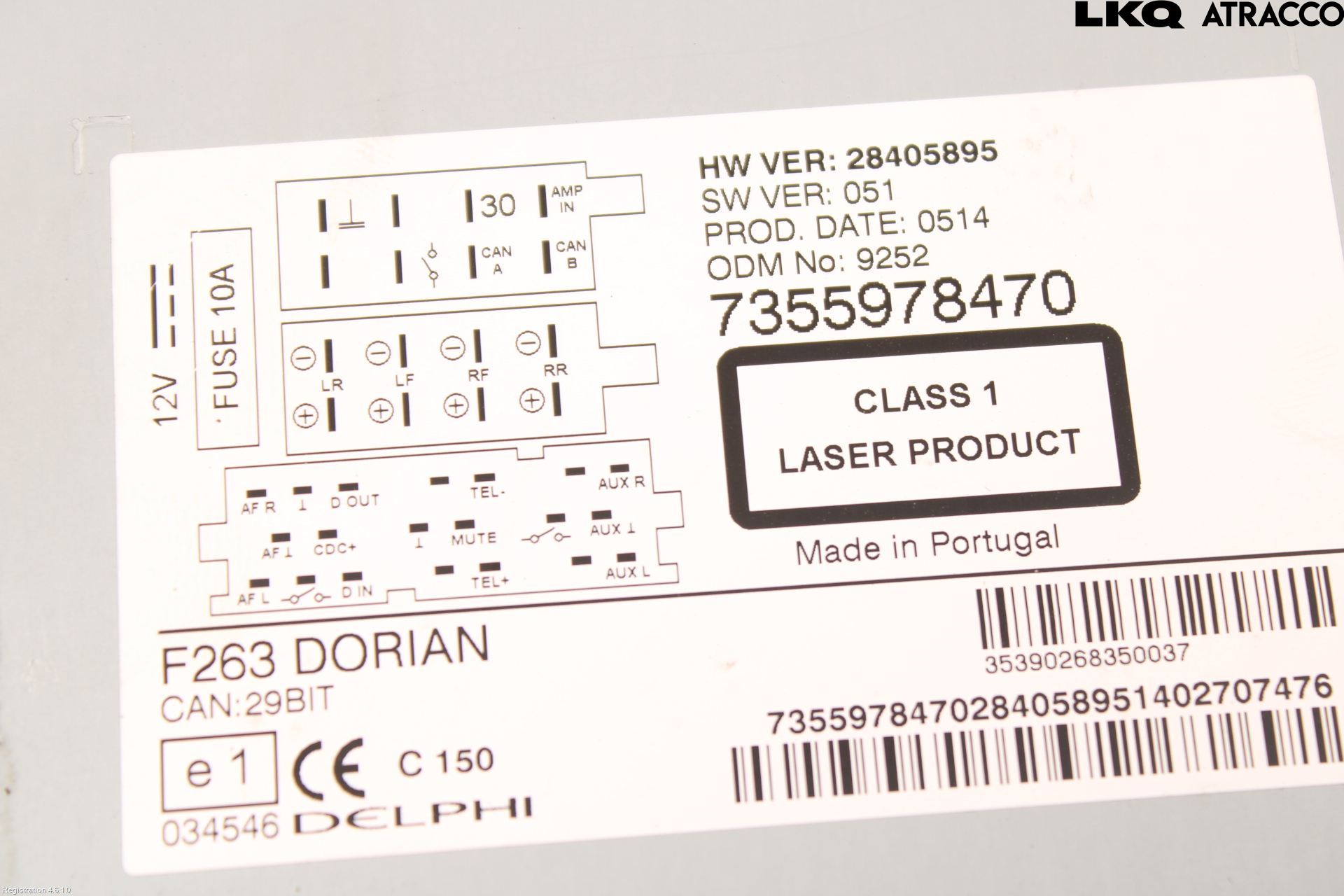 Opel COMBO D 12-18 Cd Radio - Multimediapanel