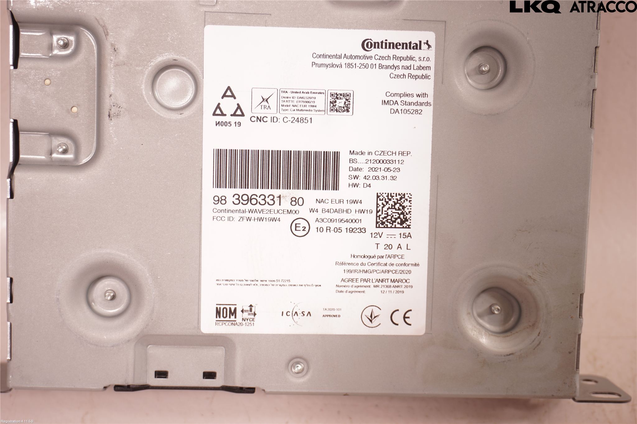 Citroen C4/E-C4 C4X/E-C4X III 21- Styrenhet Multimedia