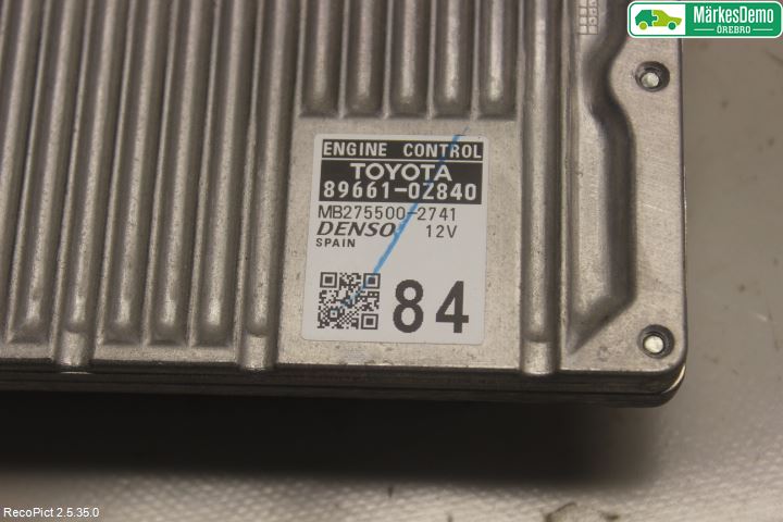 Toyota AURIS 13-19 Styrenhet Insprut Bensin