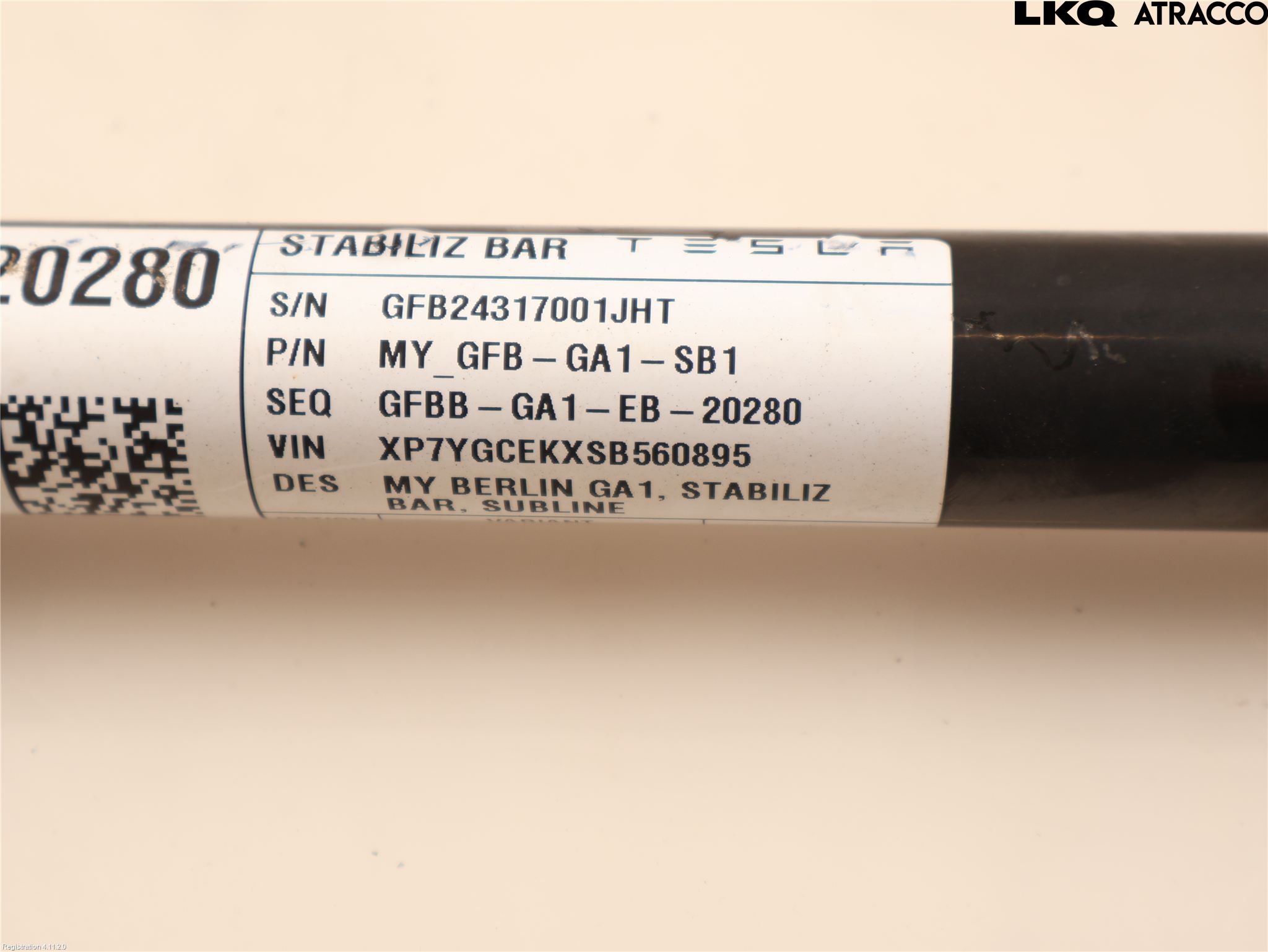 Tesla MODEL Y 21- Krängningshämmare Fram