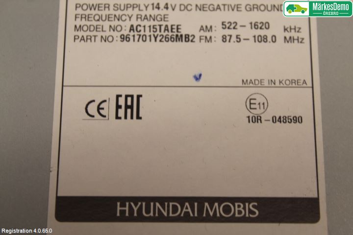 Kia PICANTO 12-17 Cd Radio - Multimediapanel