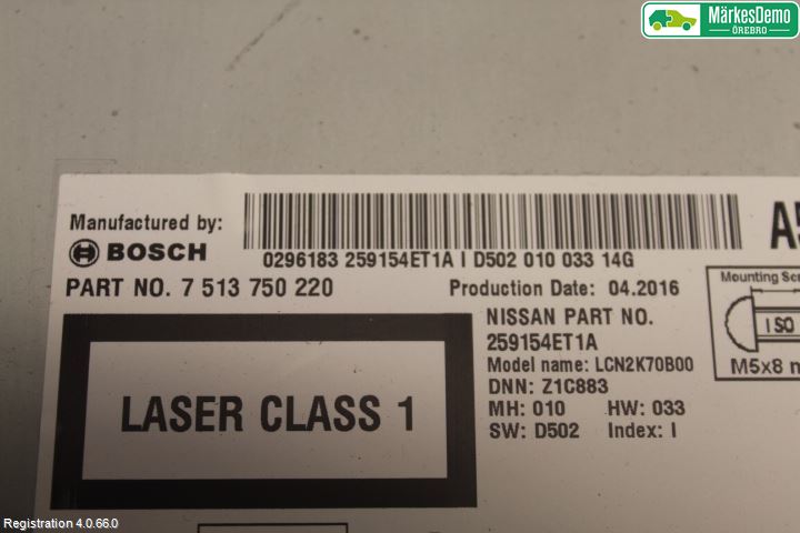 Nissan QASHQAI 14-17 Cd Radio - Multimediapanel