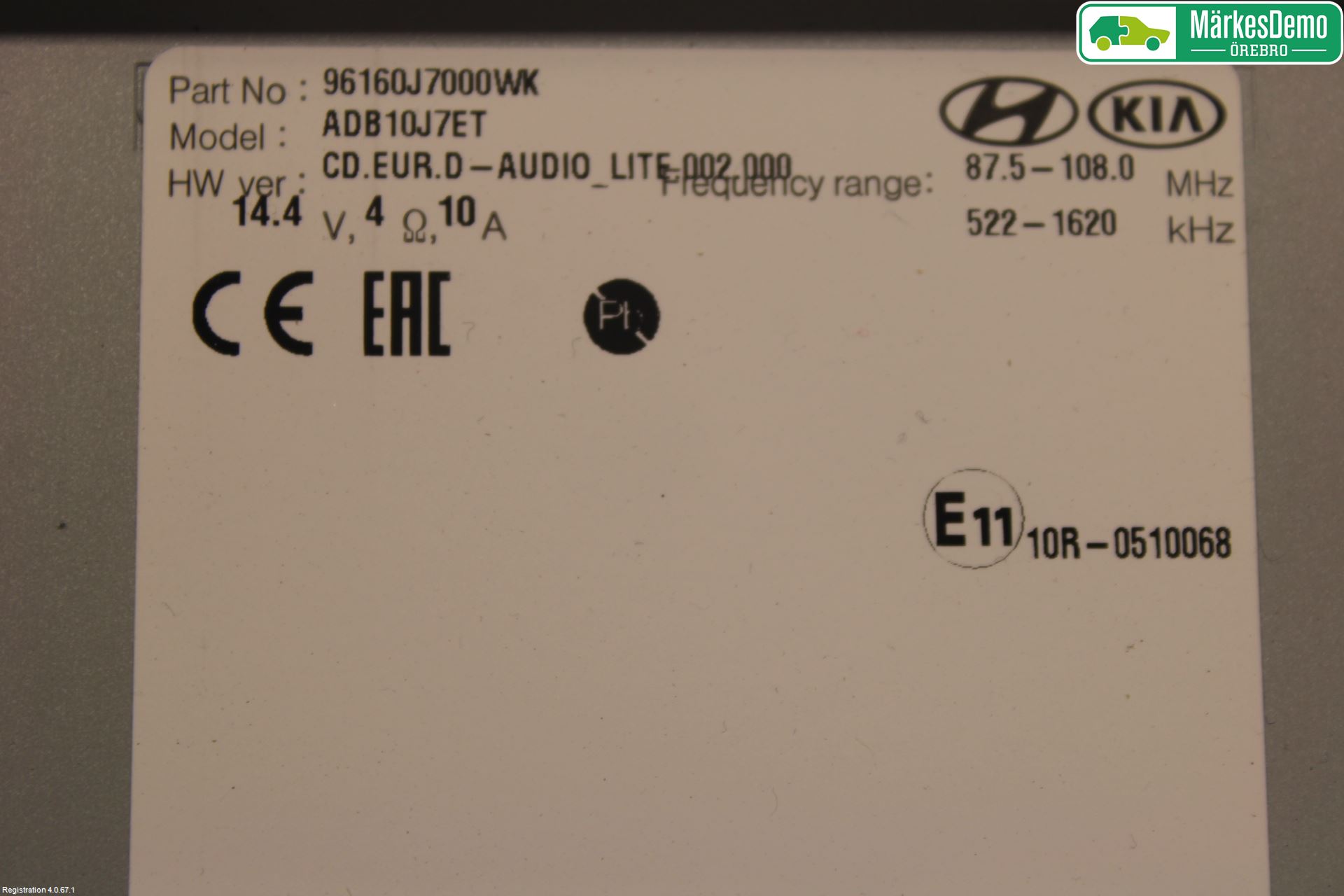 Kia CEED/CEED SW 19- Cd Radio - Multimediapanel