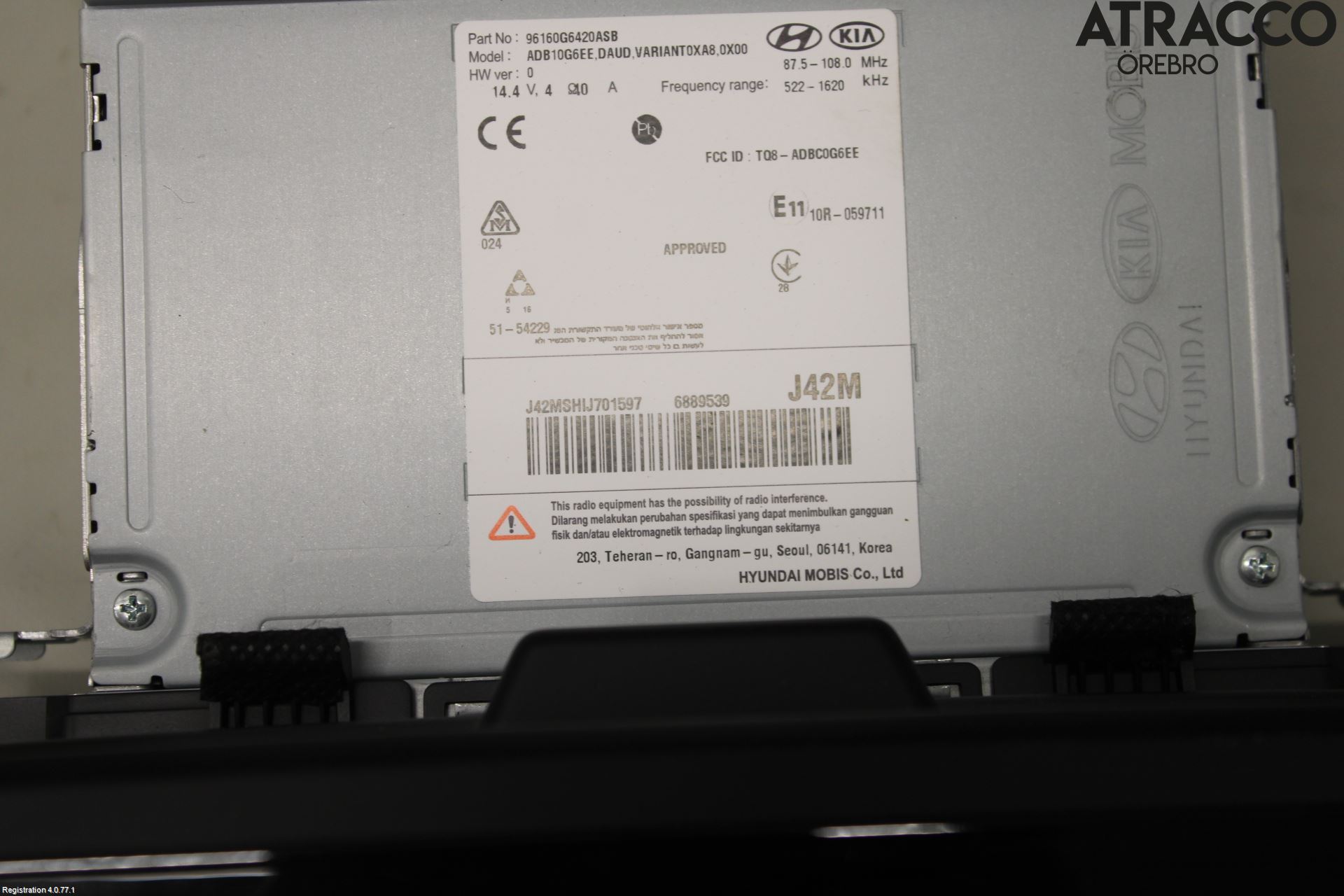 Kia PICANTO 17- Cd Radio - Multimediapanel