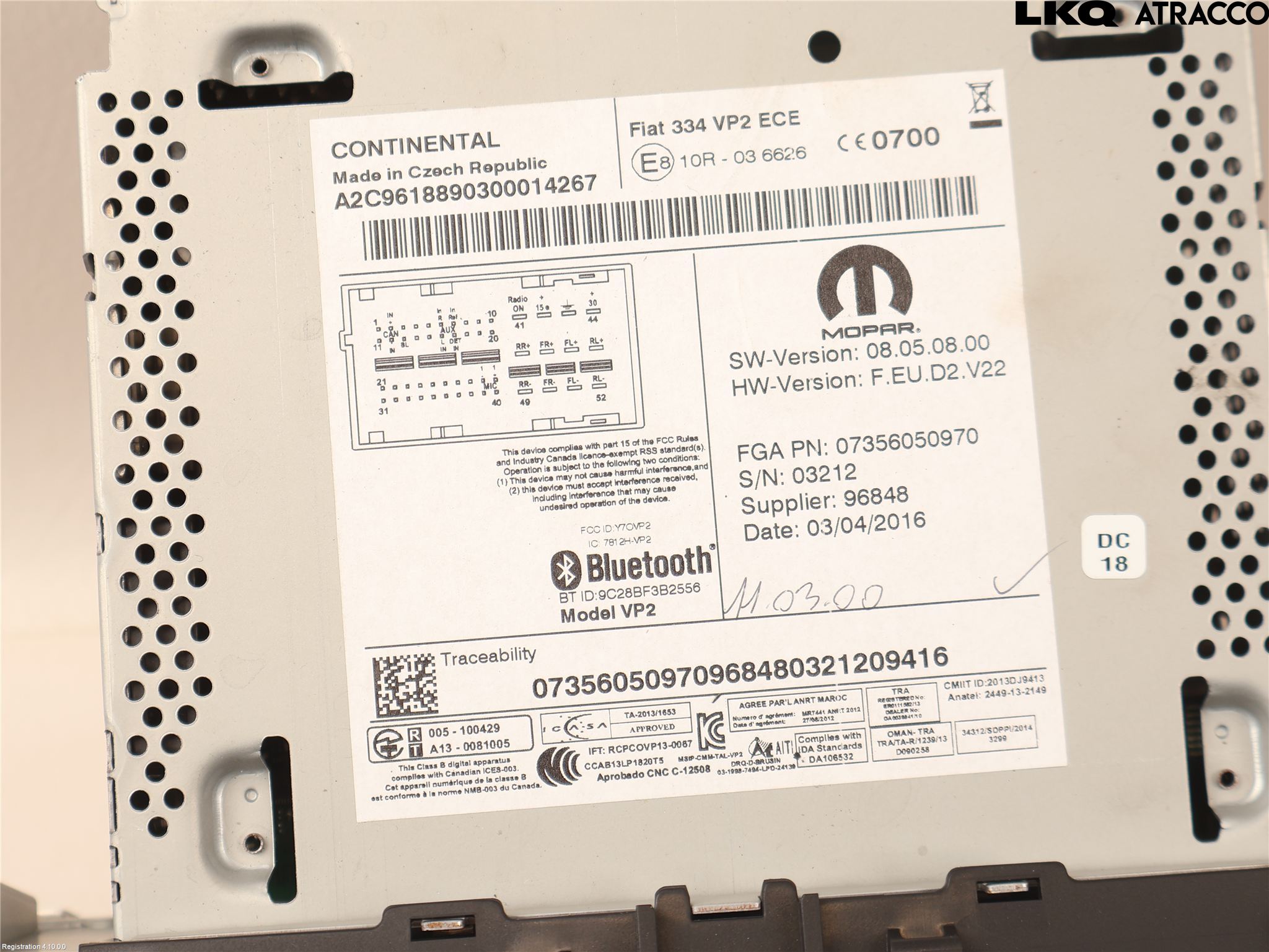 Fiat 500X 15- Cd Radio - Multimediapanel