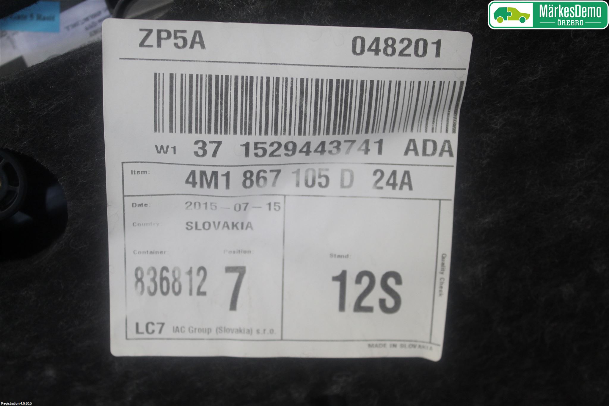 Audi Q7/SQ7 Dörrklädsel Vä