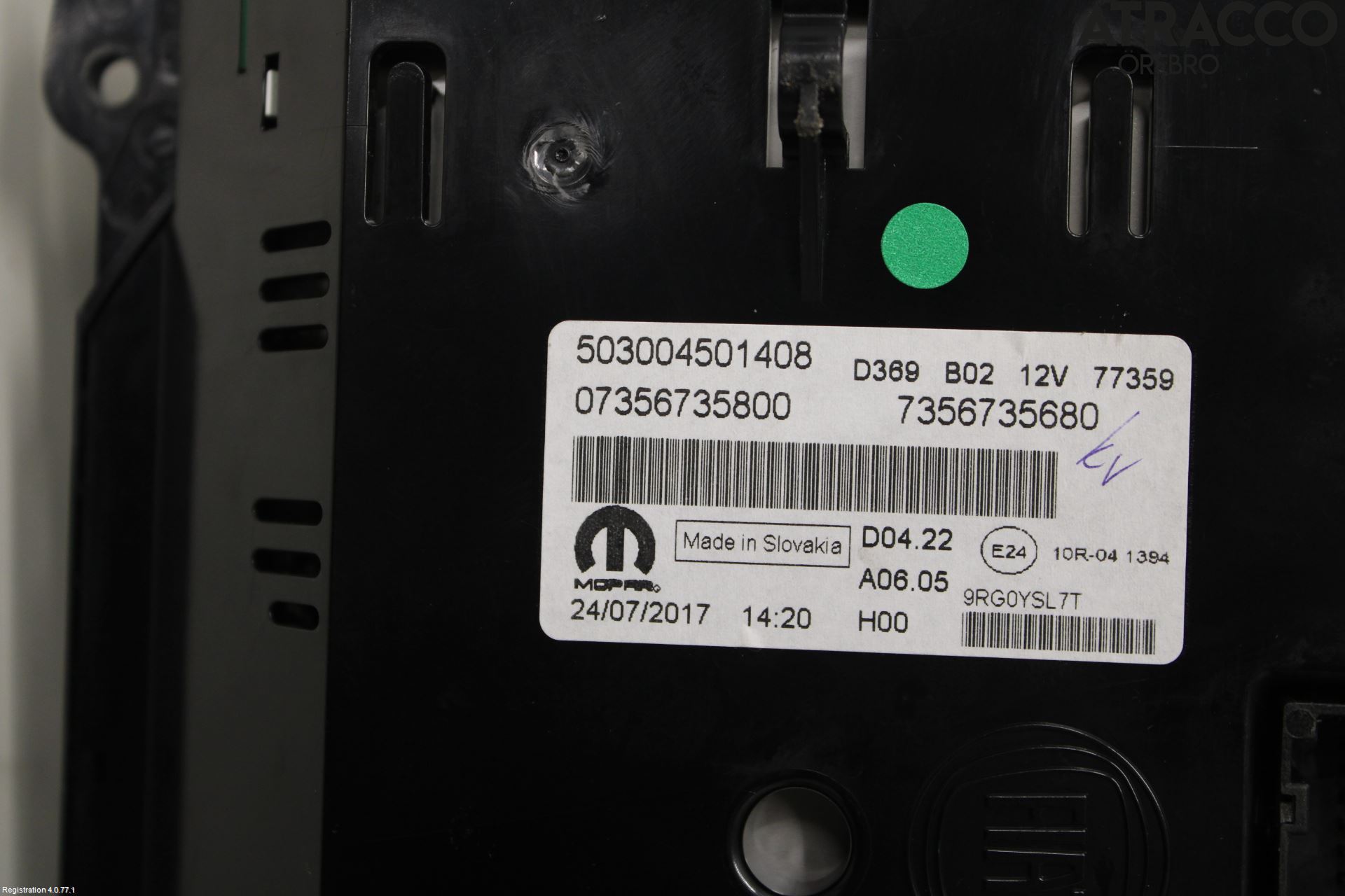 Fiat 500 07- Instrument Komb