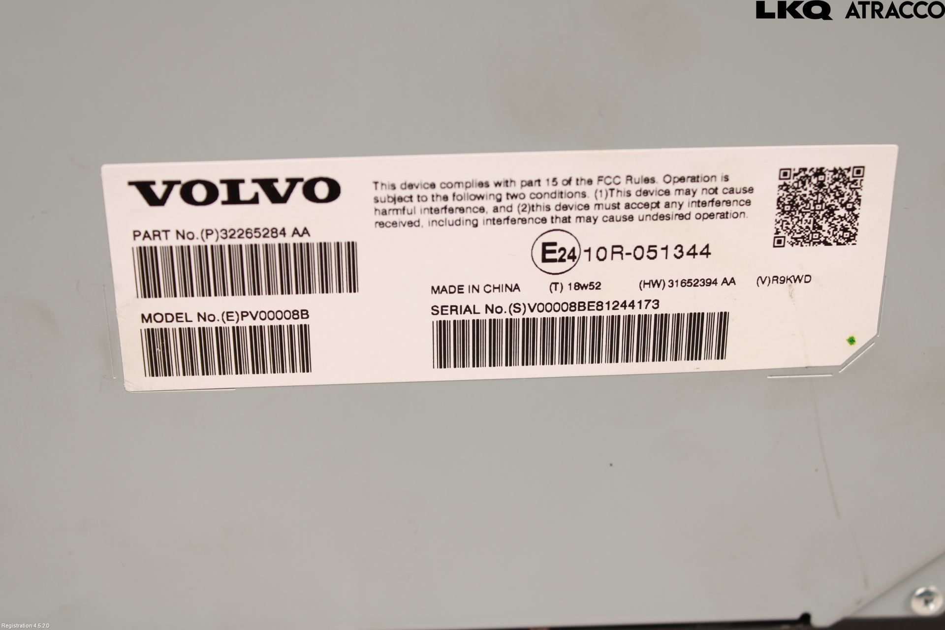 Volvo V60 19- Radio-Stereo Förstärkare