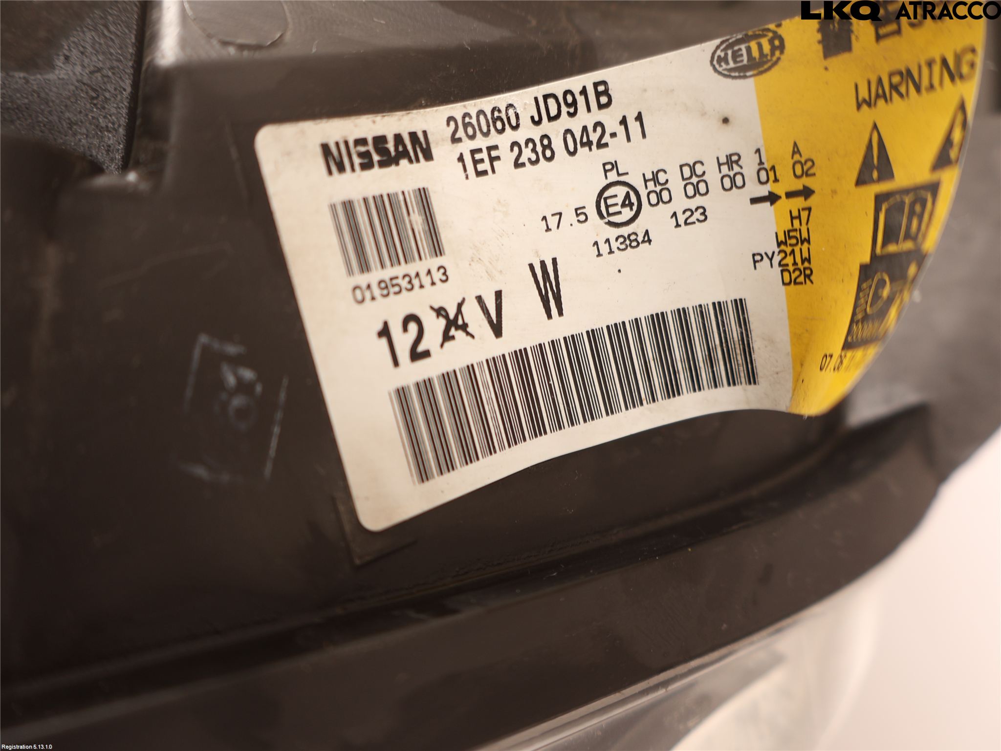 Nissan QASHQAI+2  08-10 Strålkastare Vänster