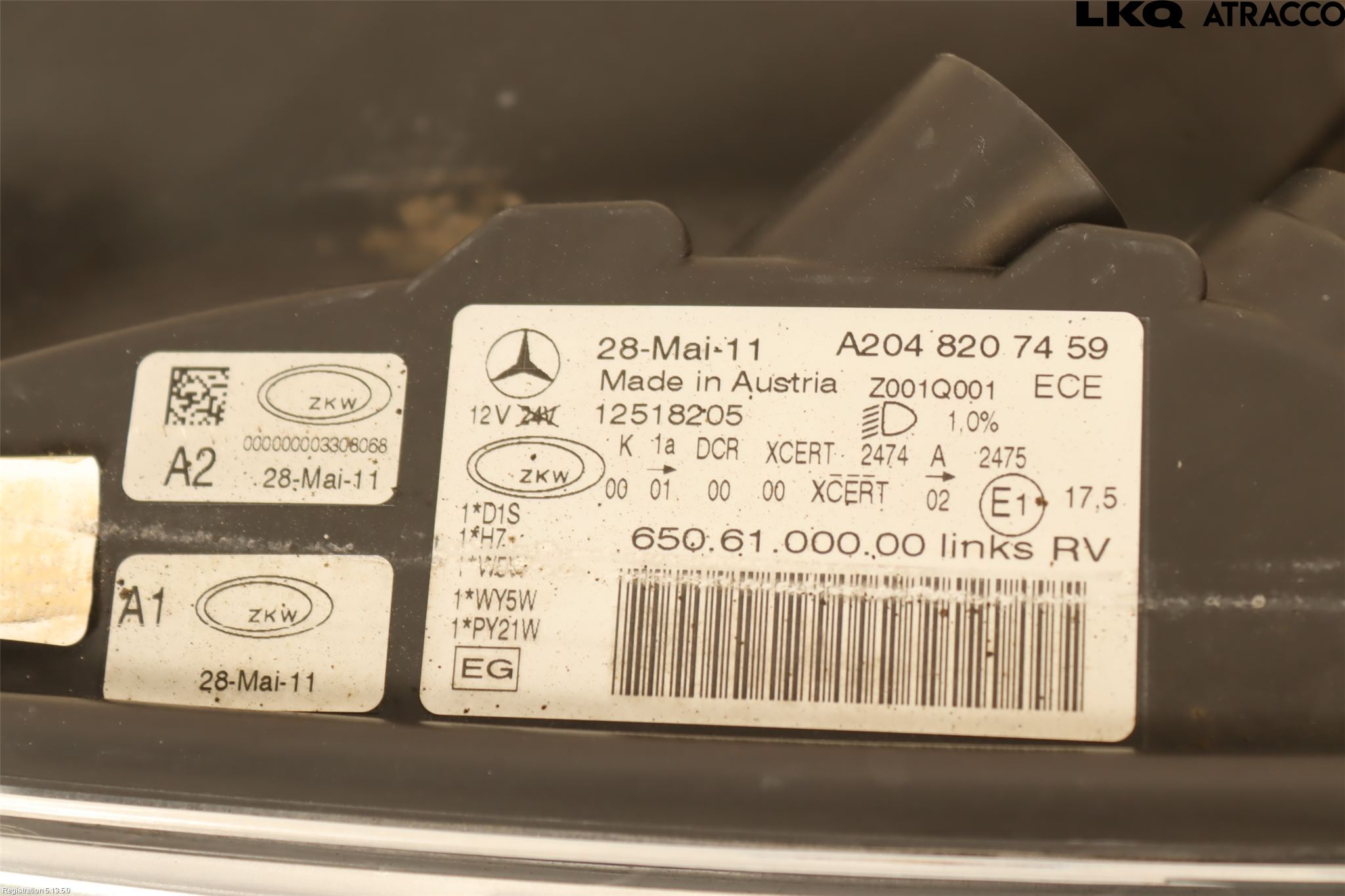 Mercedes-Benz MB GLK-KLASS (X204) 08-16 Strålkastare Vänster