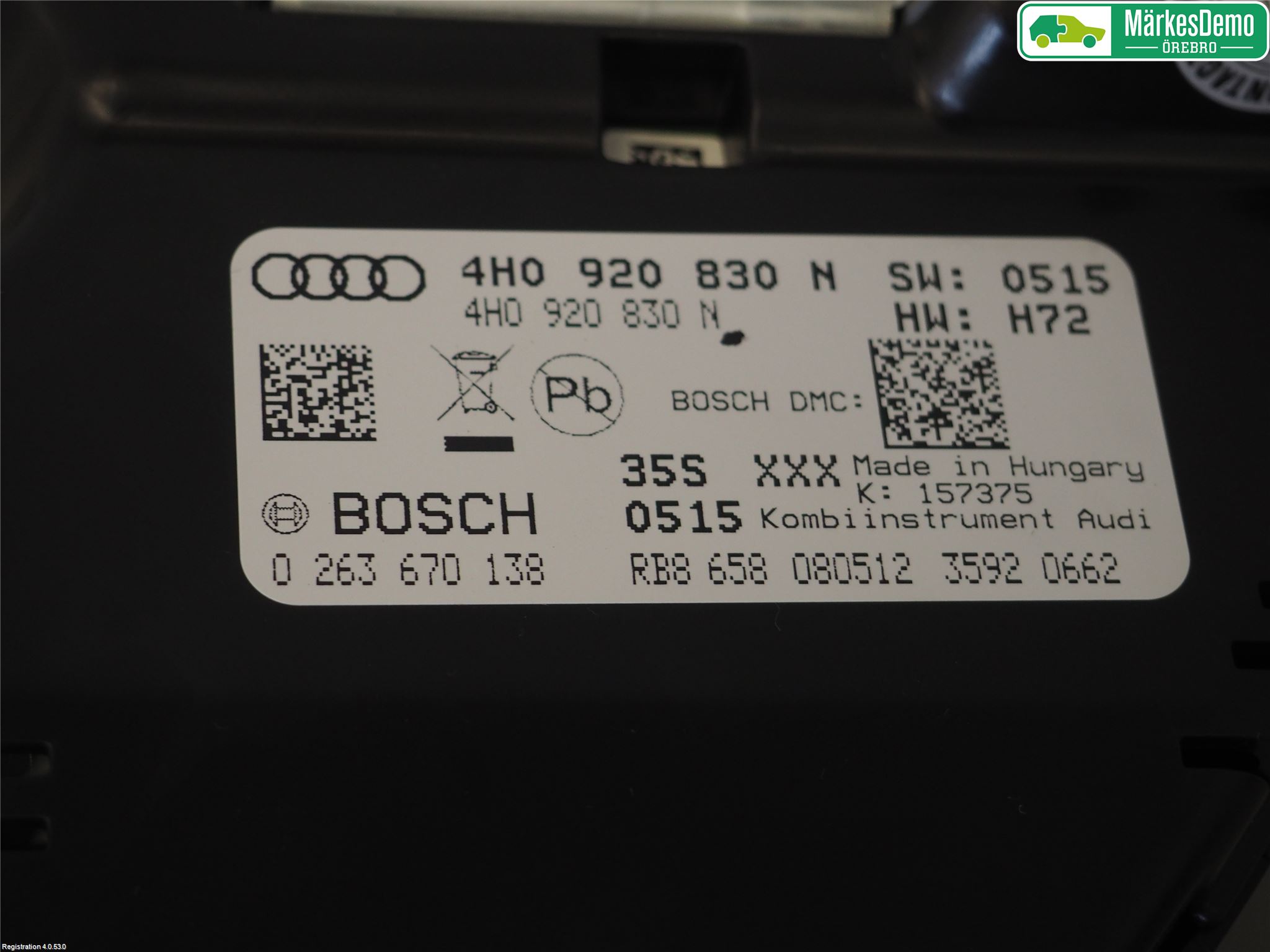 Audi A8/S8 4H 10-17 Instrument Komb