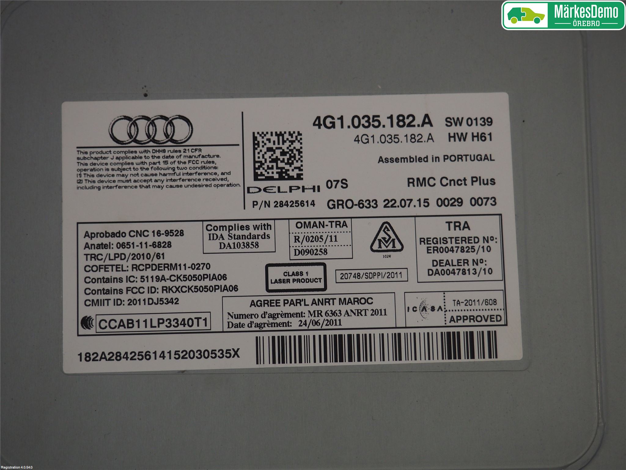 Audi A6/S6 4G 11-18 Radio