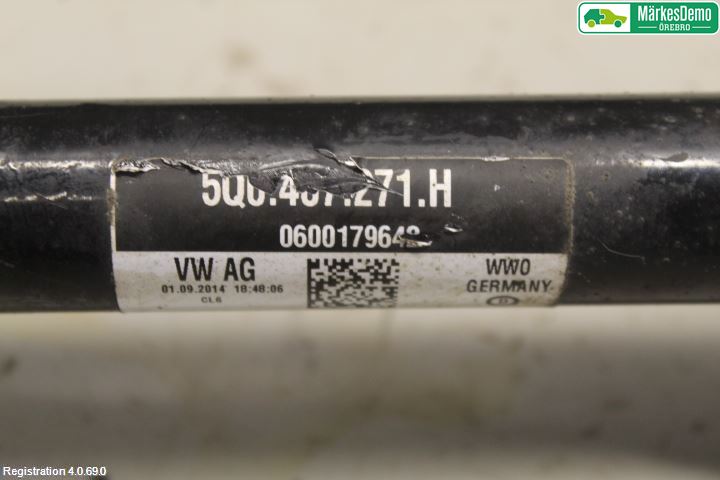 Audi A3/S3 8V 13-20 Drivaxel Fram Vänster