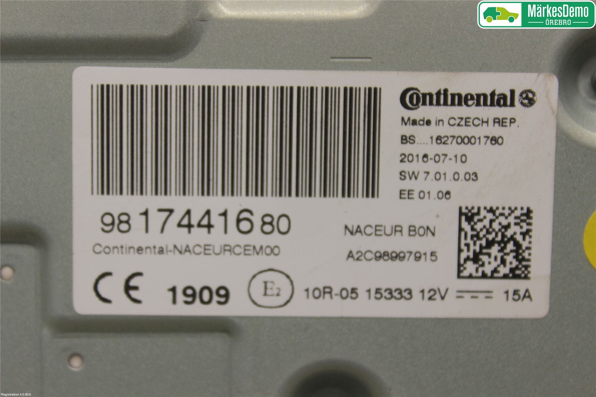 Citroen JUMPY/E-JUMPY 16- Radio