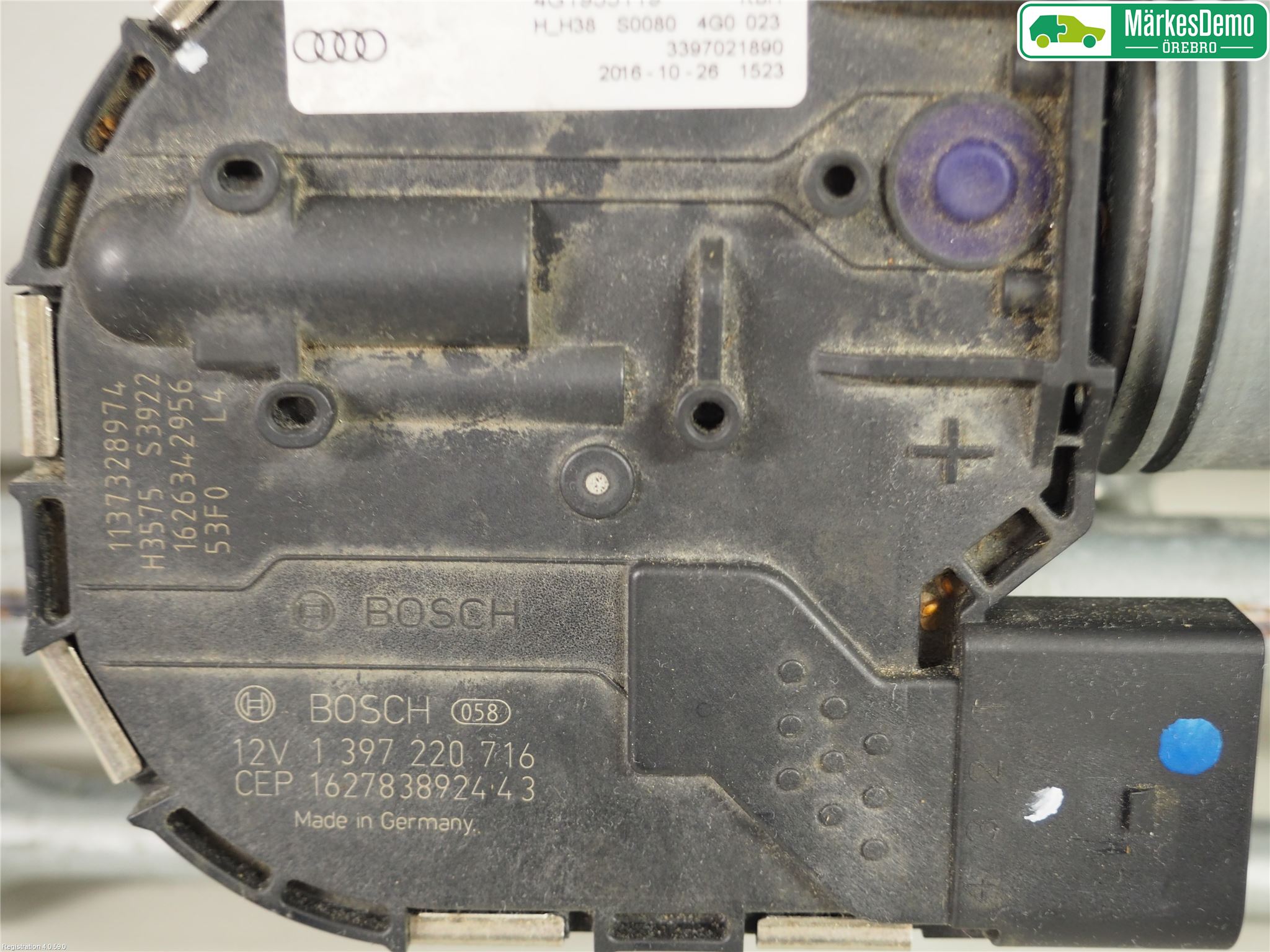 Audi A6/S6 4G 11-18 Torkarmotor Vindruta