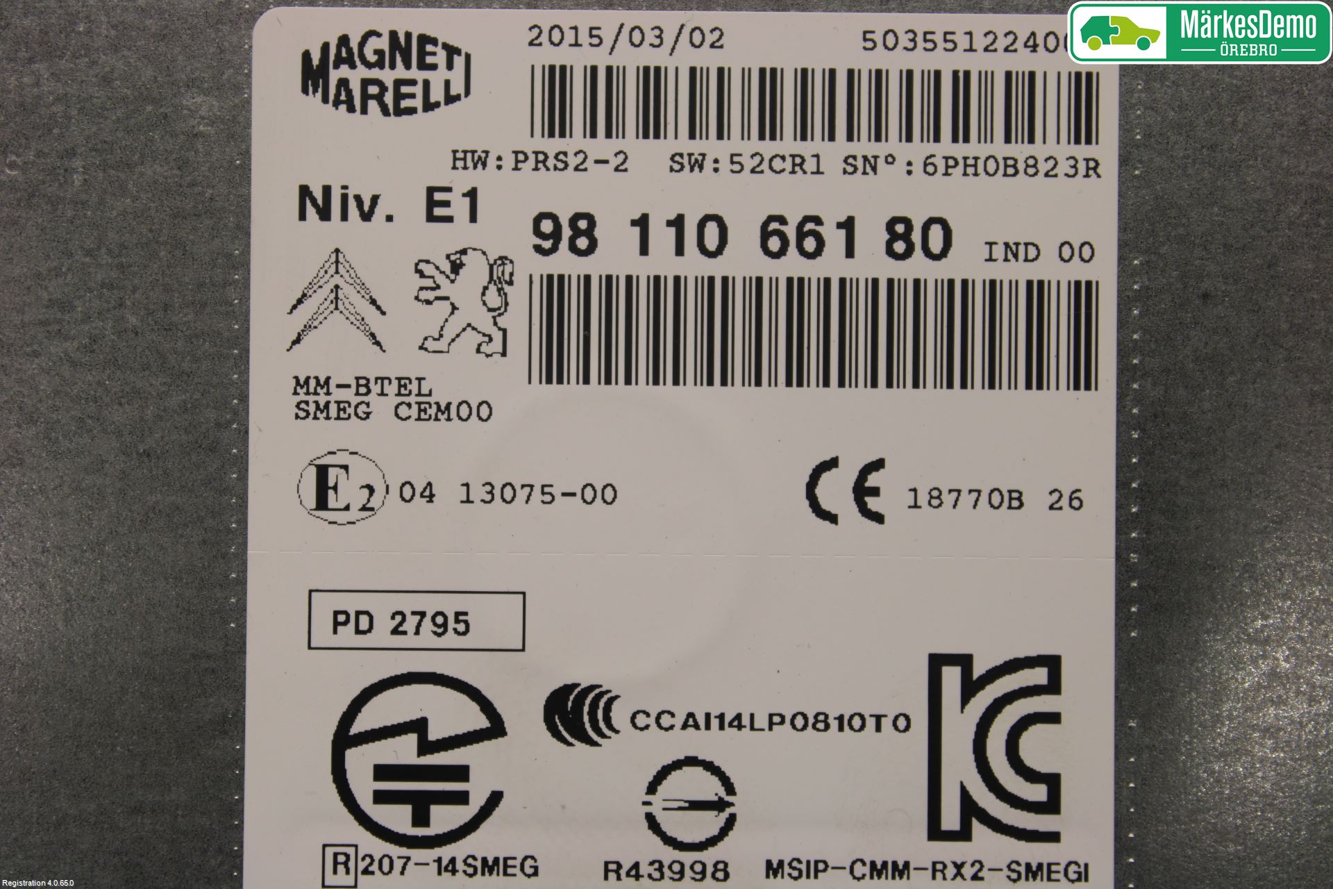 Peugeot 208 12-15 Radio