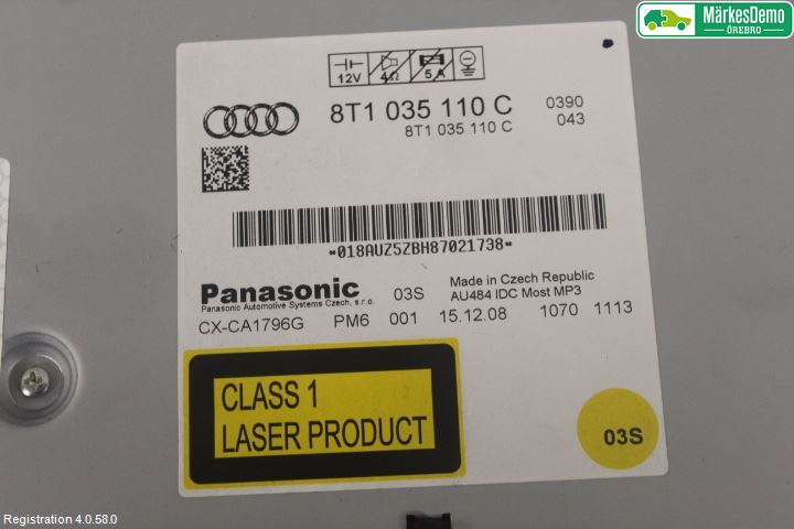 Audi A4/S4 08-11 Cd Växlare