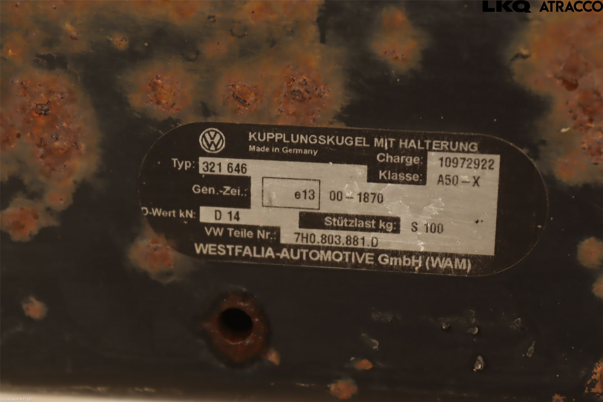 Volkswagen VW TRANSP/CARAVELLE (T5) 04-15 Dragkrok