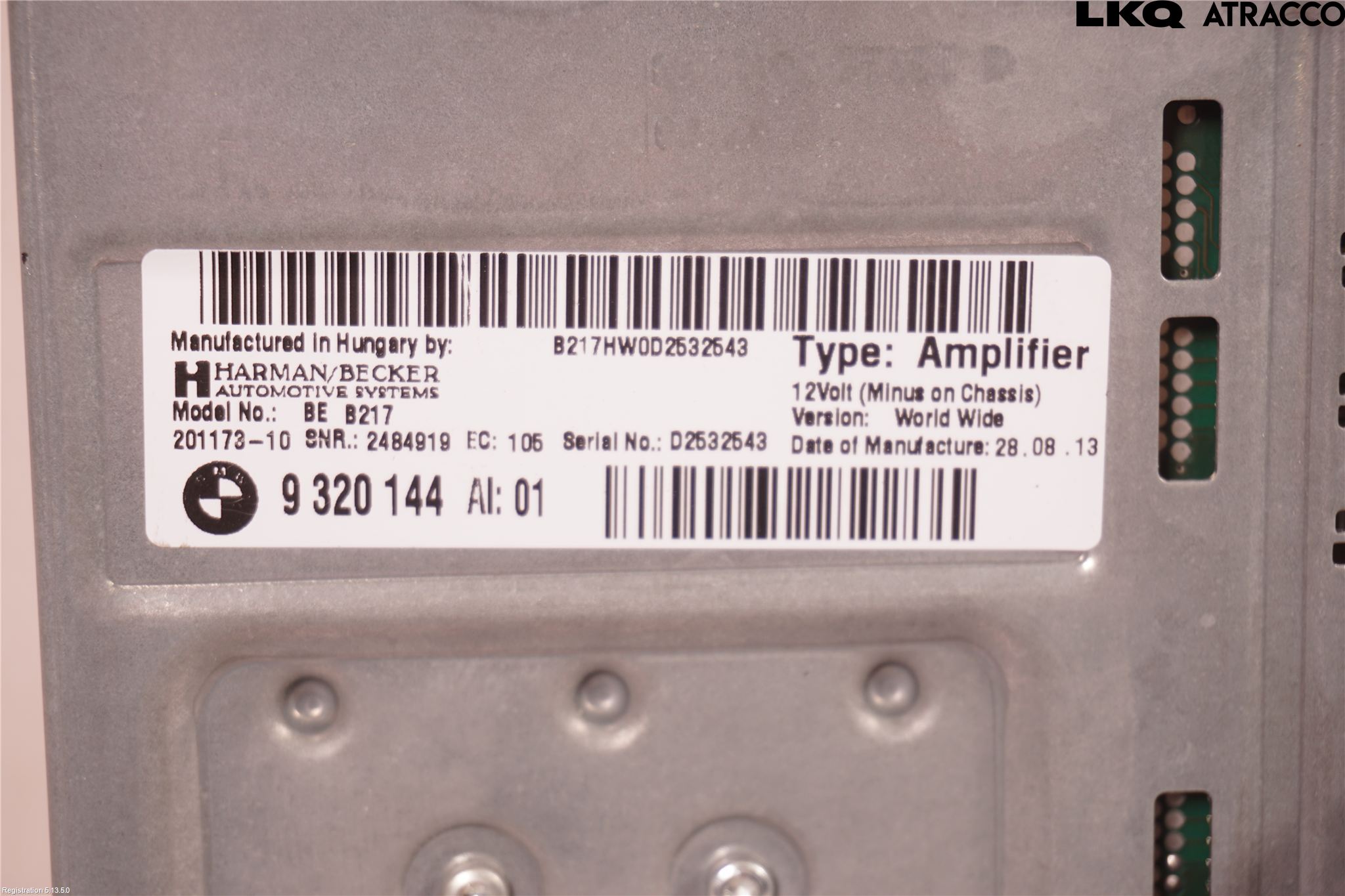BMW 5 F10/F11/F18 09-17 Radio-Stereo Förstärkare