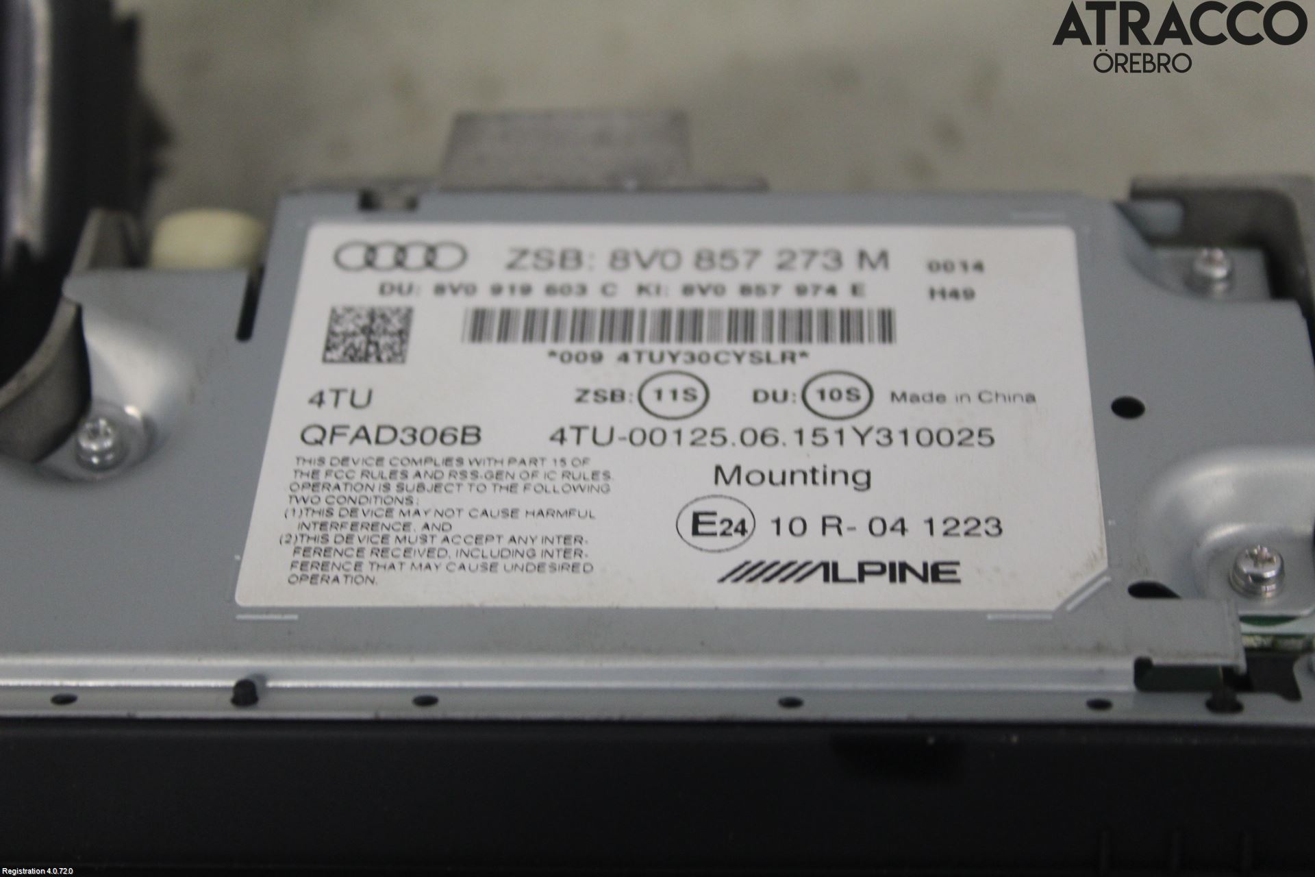 Audi A3/S3 8V 13-20 Bildskärm