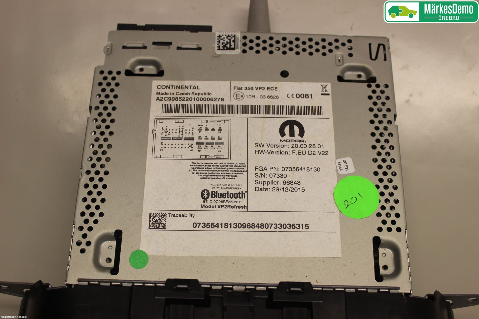 Fiat TIPO/CROSS 16- Cd Radio - Multimediapanel