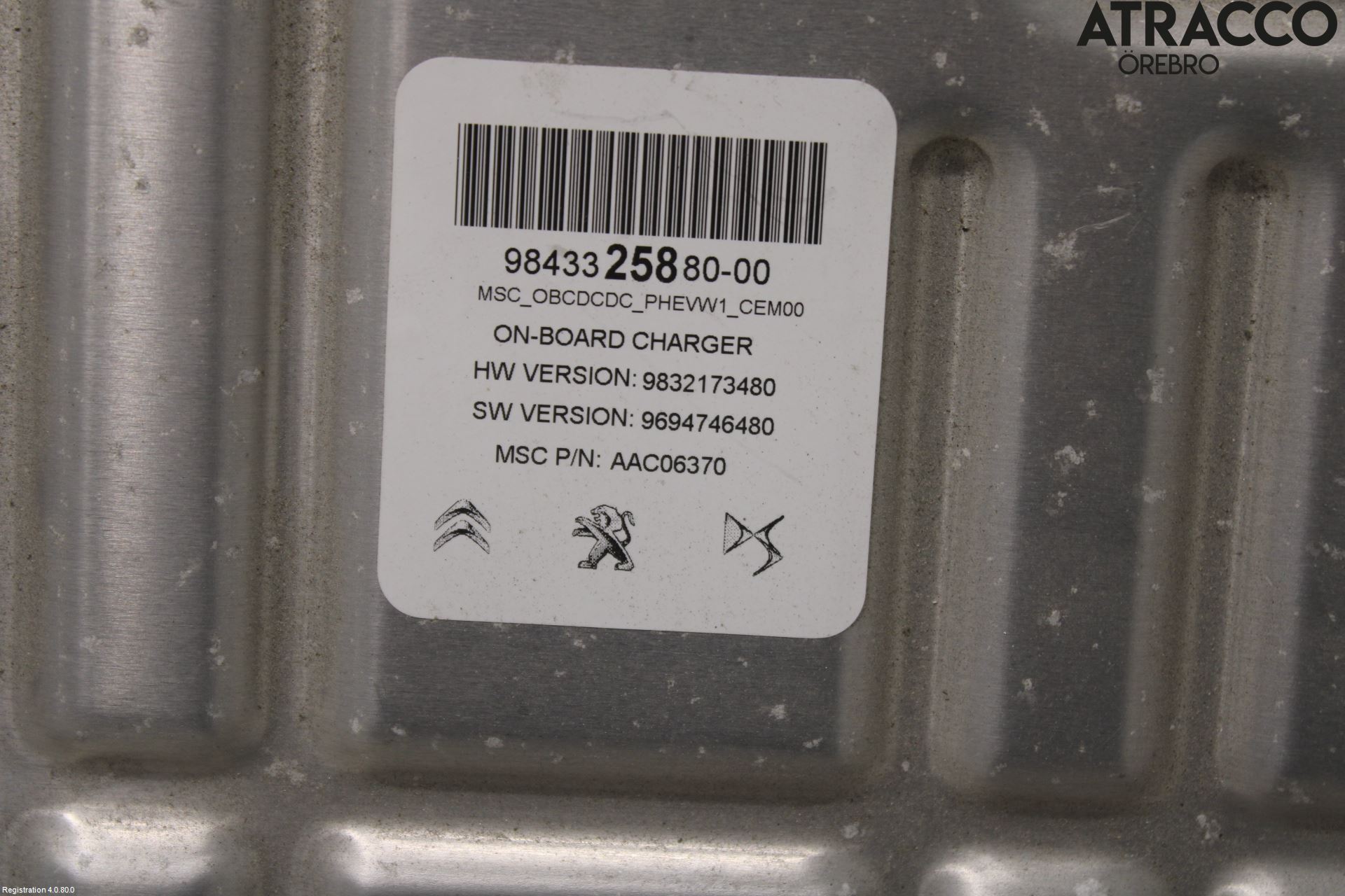 Peugeot 3008 17-24 Batteriladdare Högspänning