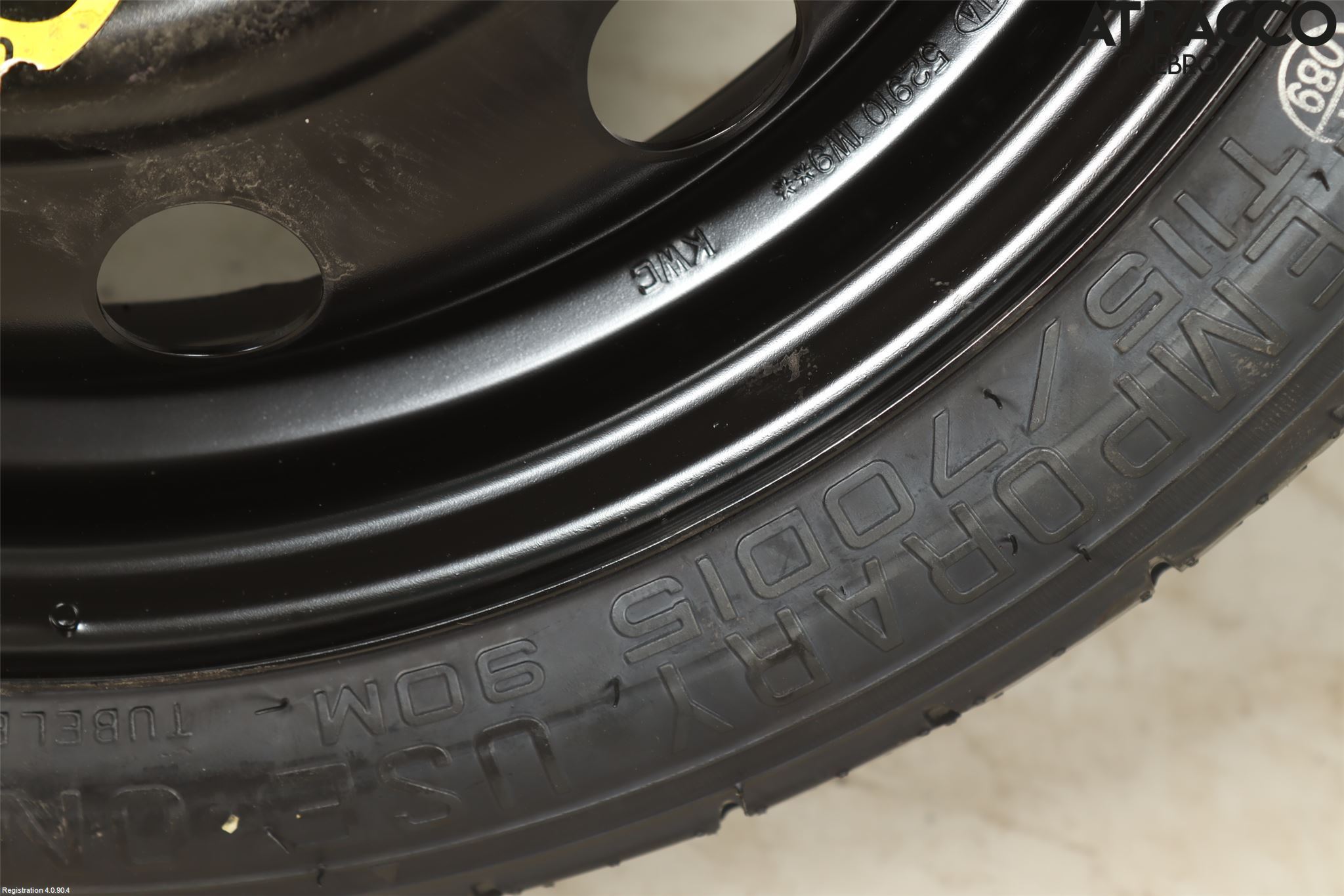 Kia PICANTO 17- Hjul Reservhjul Minityp