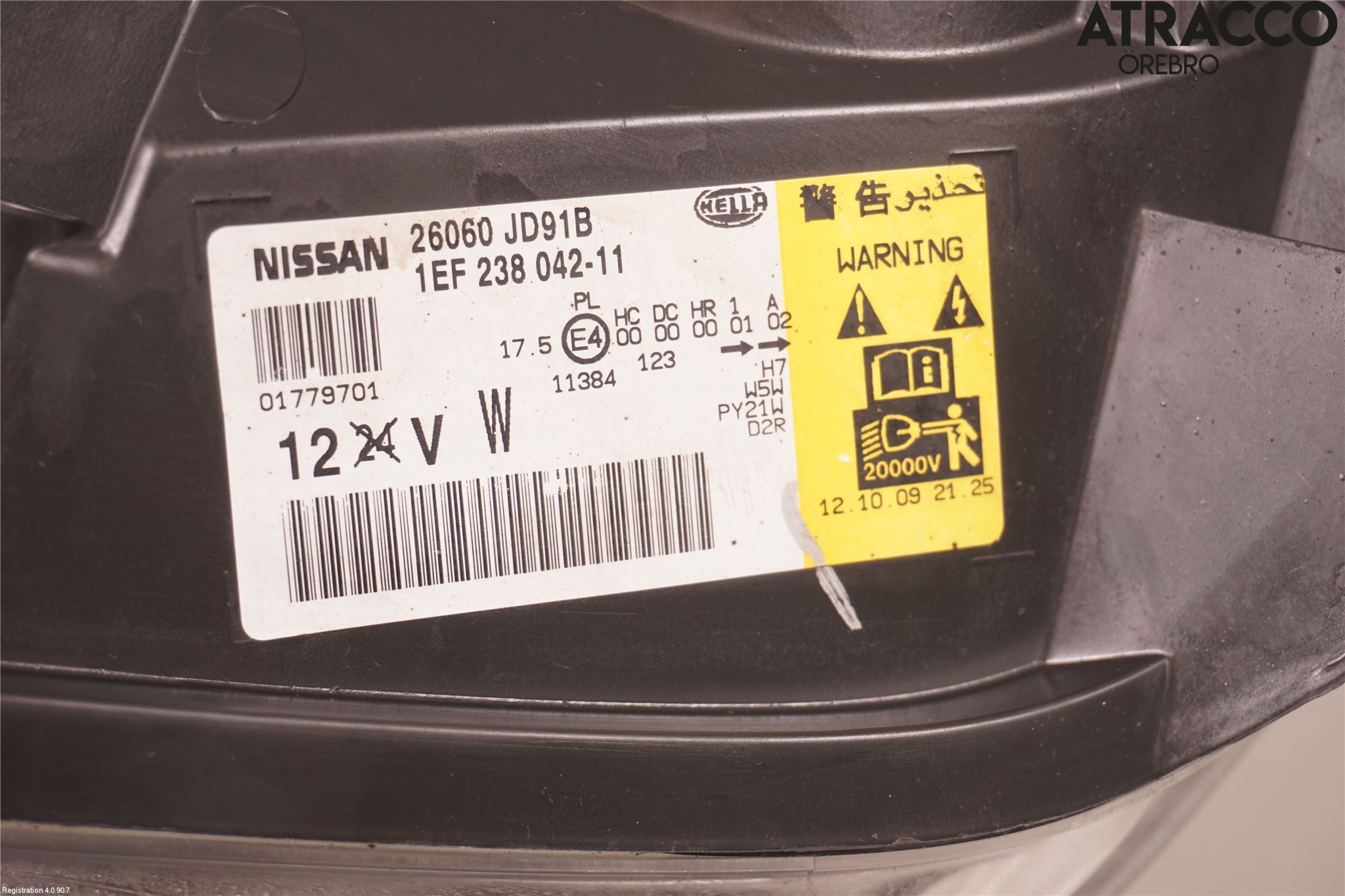 Nissan QASHQAI+2  08-10 Strålkastare Vänster