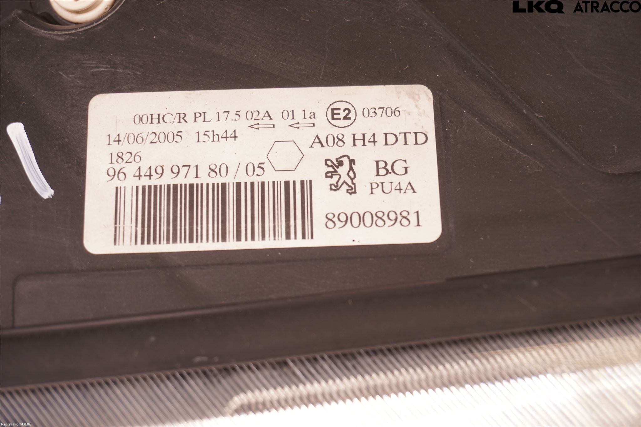 Peugeot 1007 Strålkastare Höger