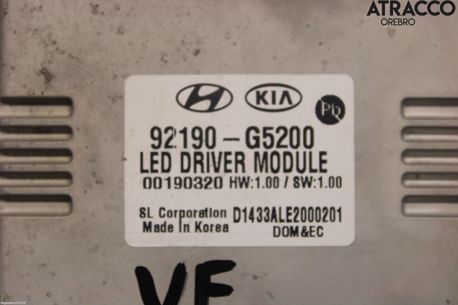 Kia NIRO (DE) 17-22 Styrenhet Strålkastare