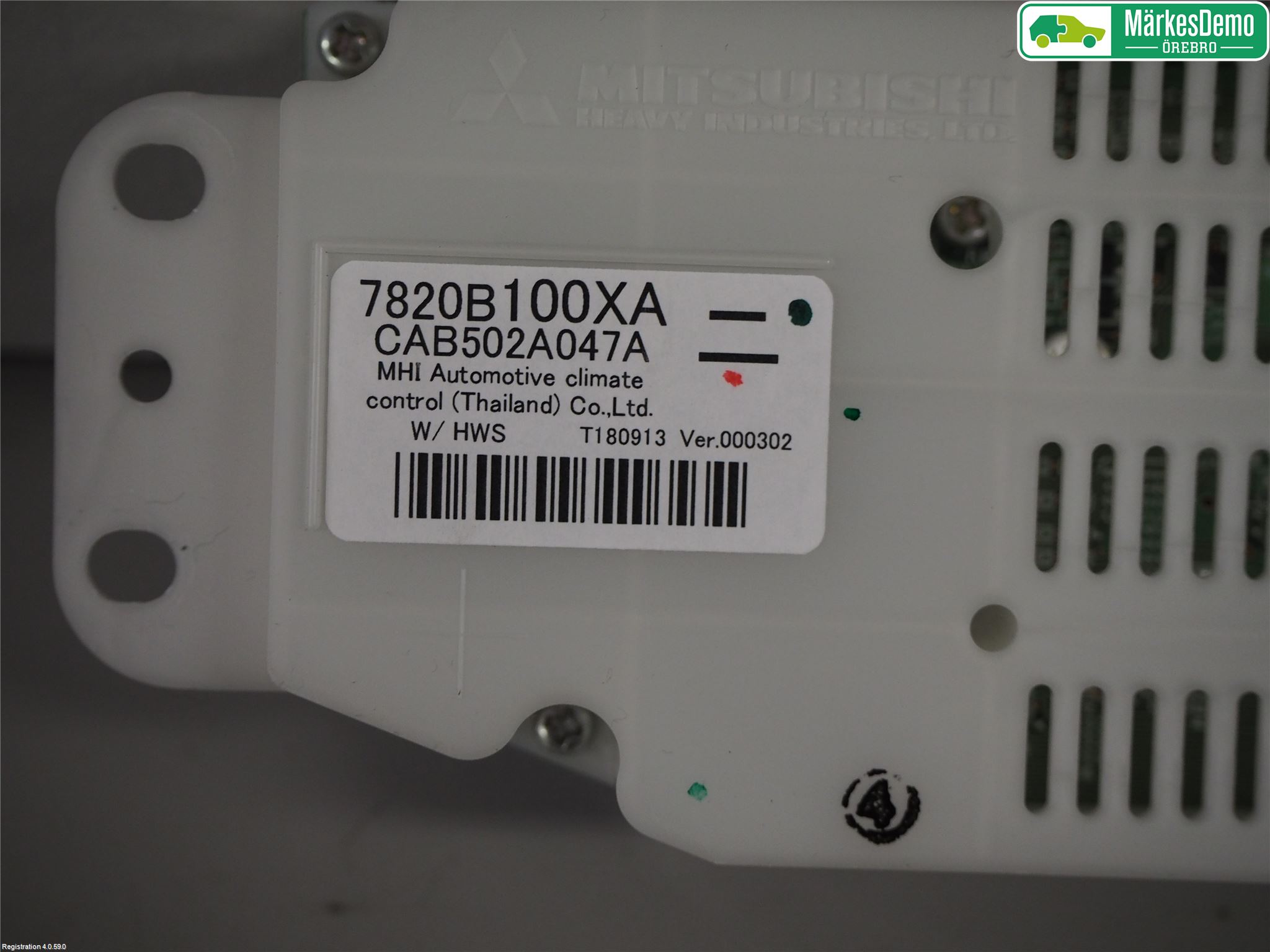 Mitsubishi OUTLANDER 13-21 Ac Styrenhet Ac Manöveren