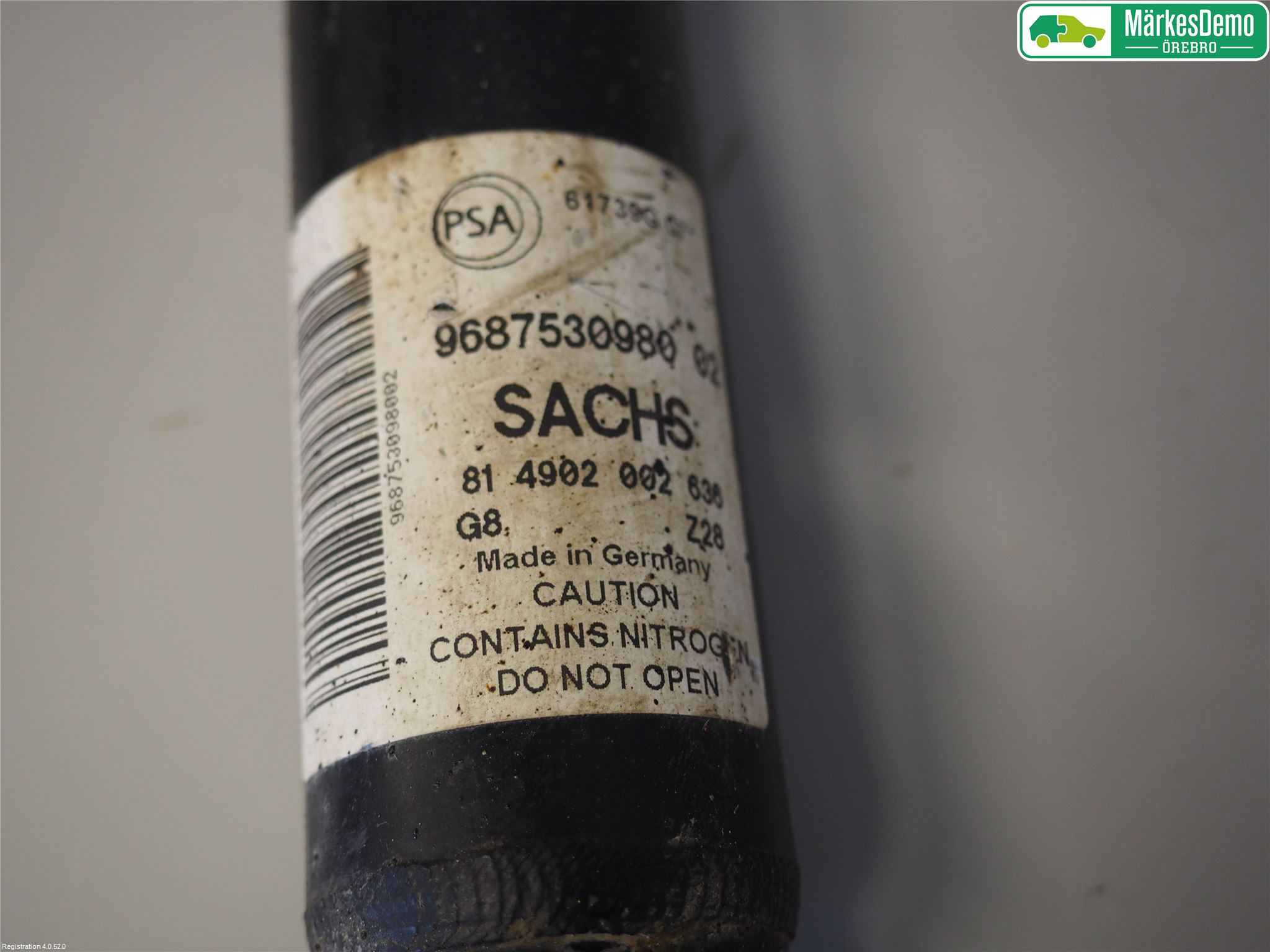 Citroen BERLINGO 08-18 Stötdämpare Bak