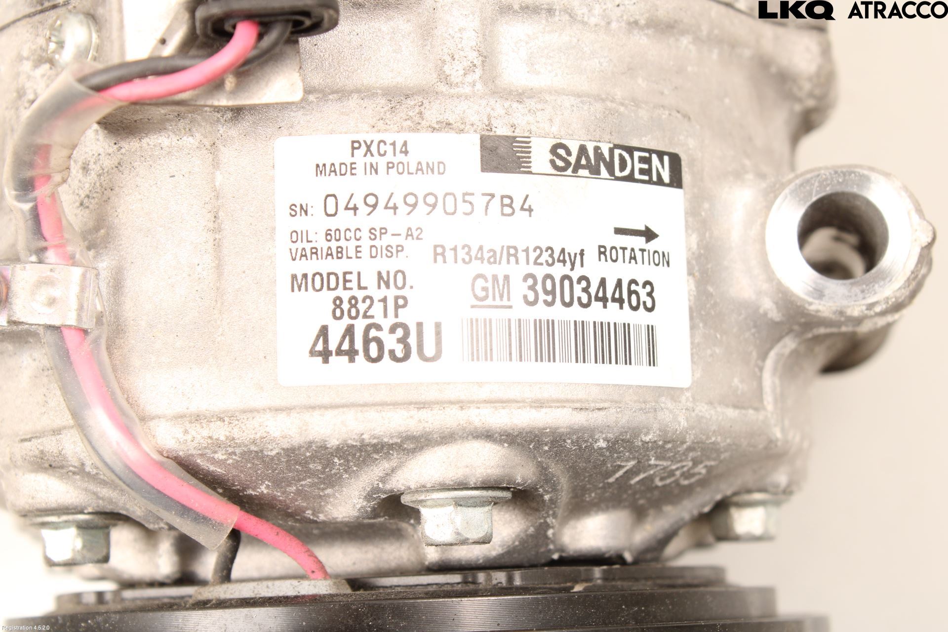 Opel ASTRA K 16-22 Ac Kompressor