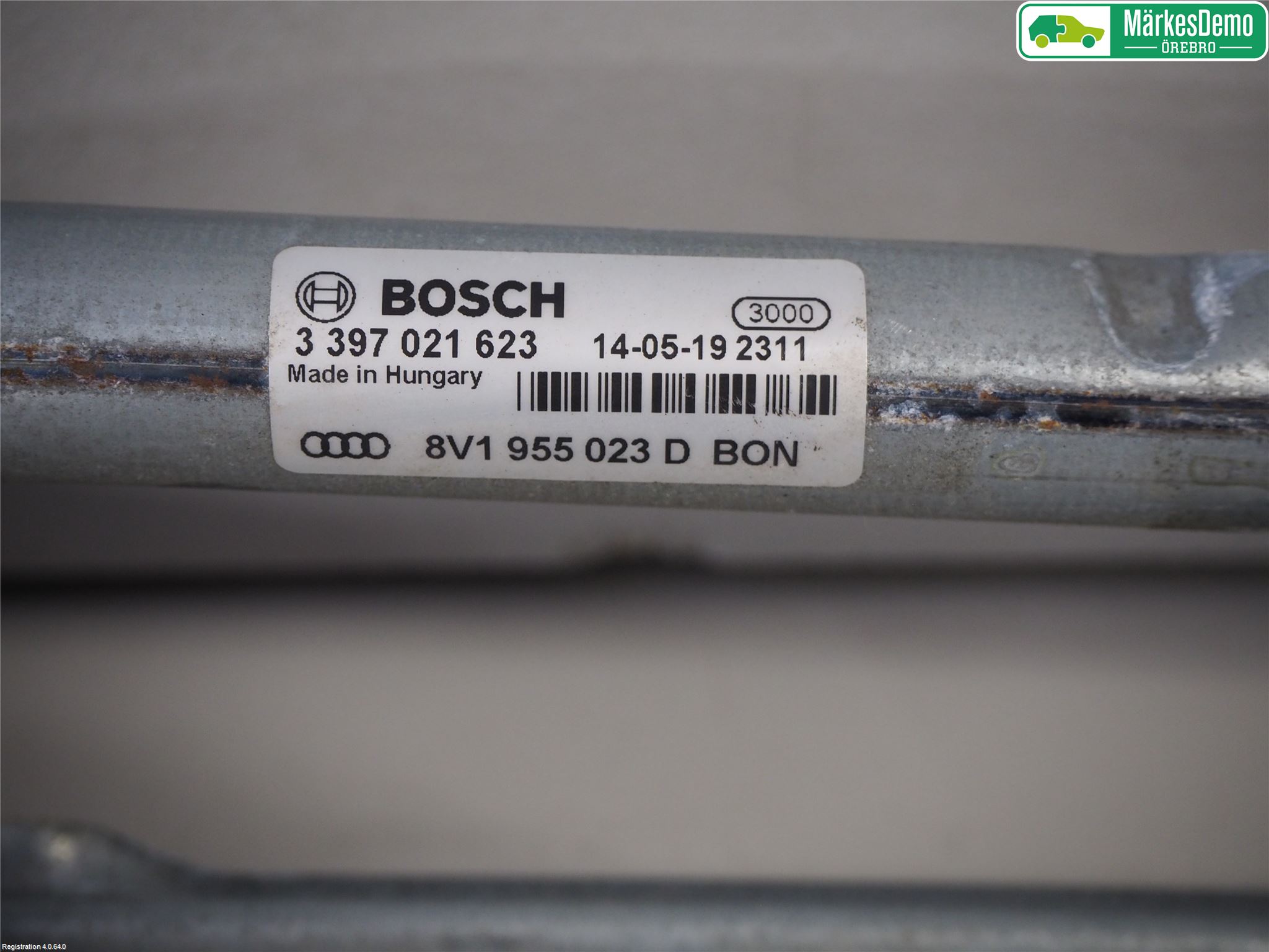 Audi A3/S3 8V 13-20 Torkarmekanism Vindruta