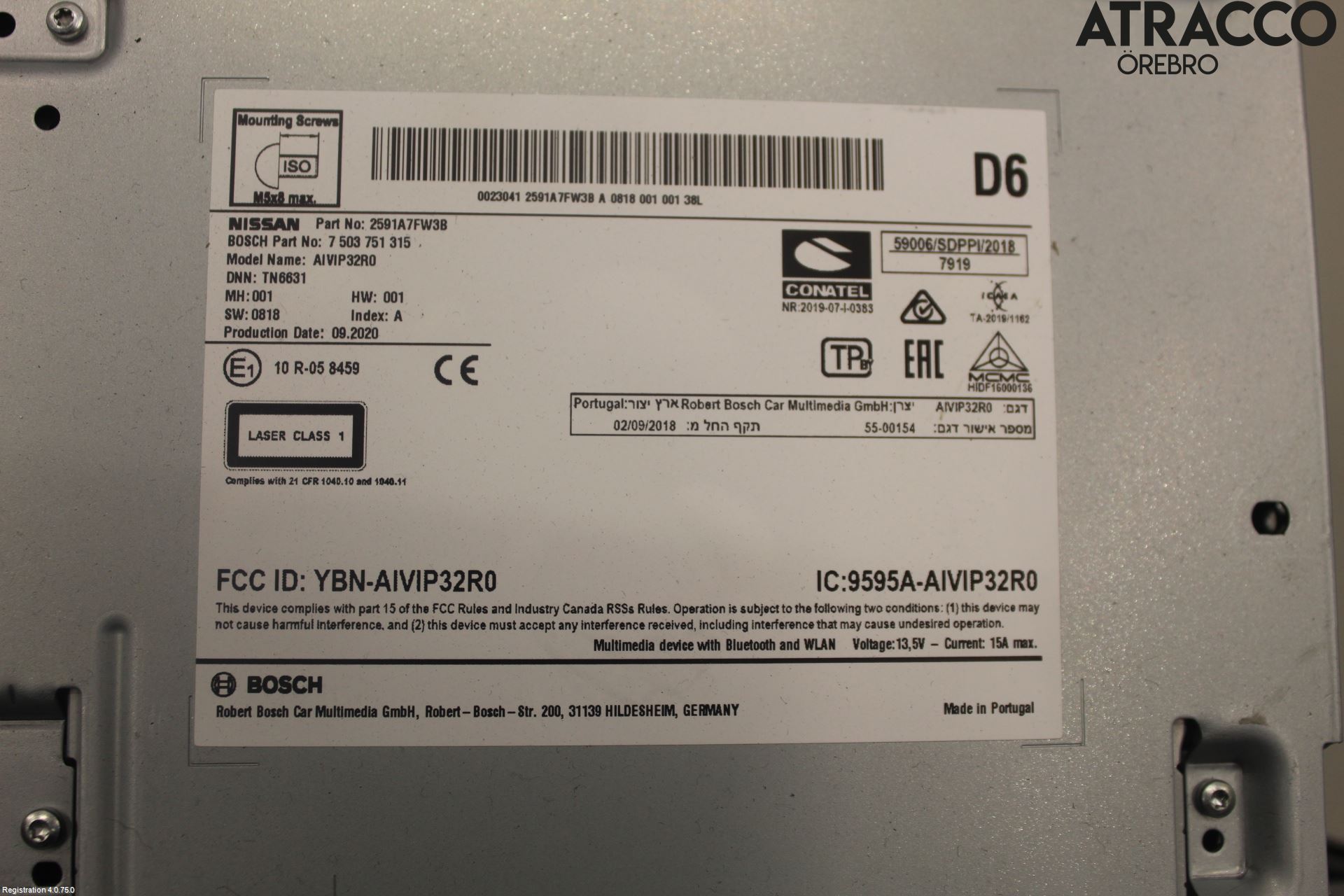 Nissan QASHQAI 17-21 Cd Radio - Multimediapanel