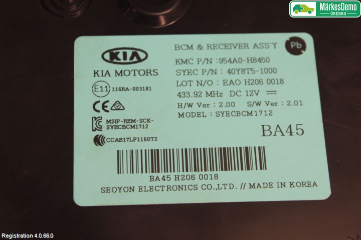 Kia STONIC 18->> Komfort Styrdon