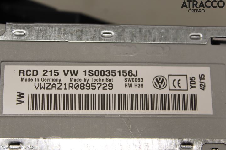 Volkswagen VW UP! / E-UP! Cd Radio - Multimediapanel